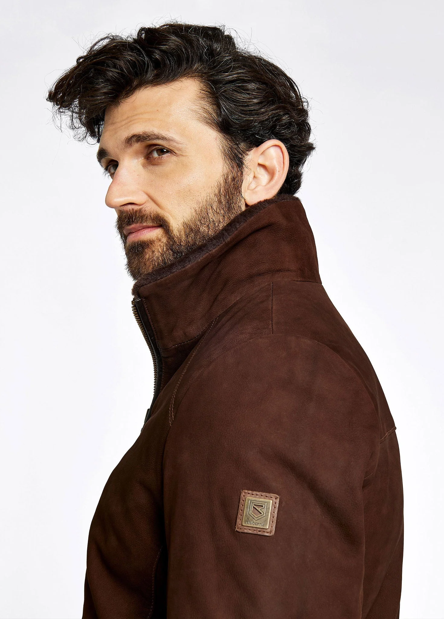 Merriman Men’s Leather Jacket – Walnut - Image 8
