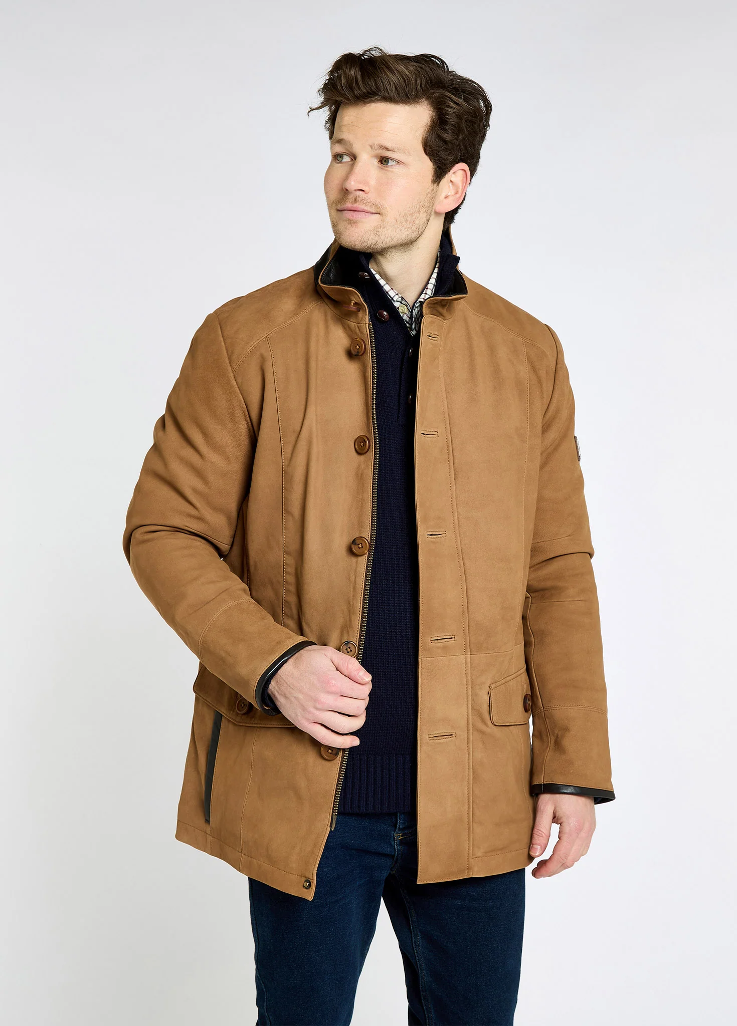 Moore Leather Jacket - Tan - Image 3