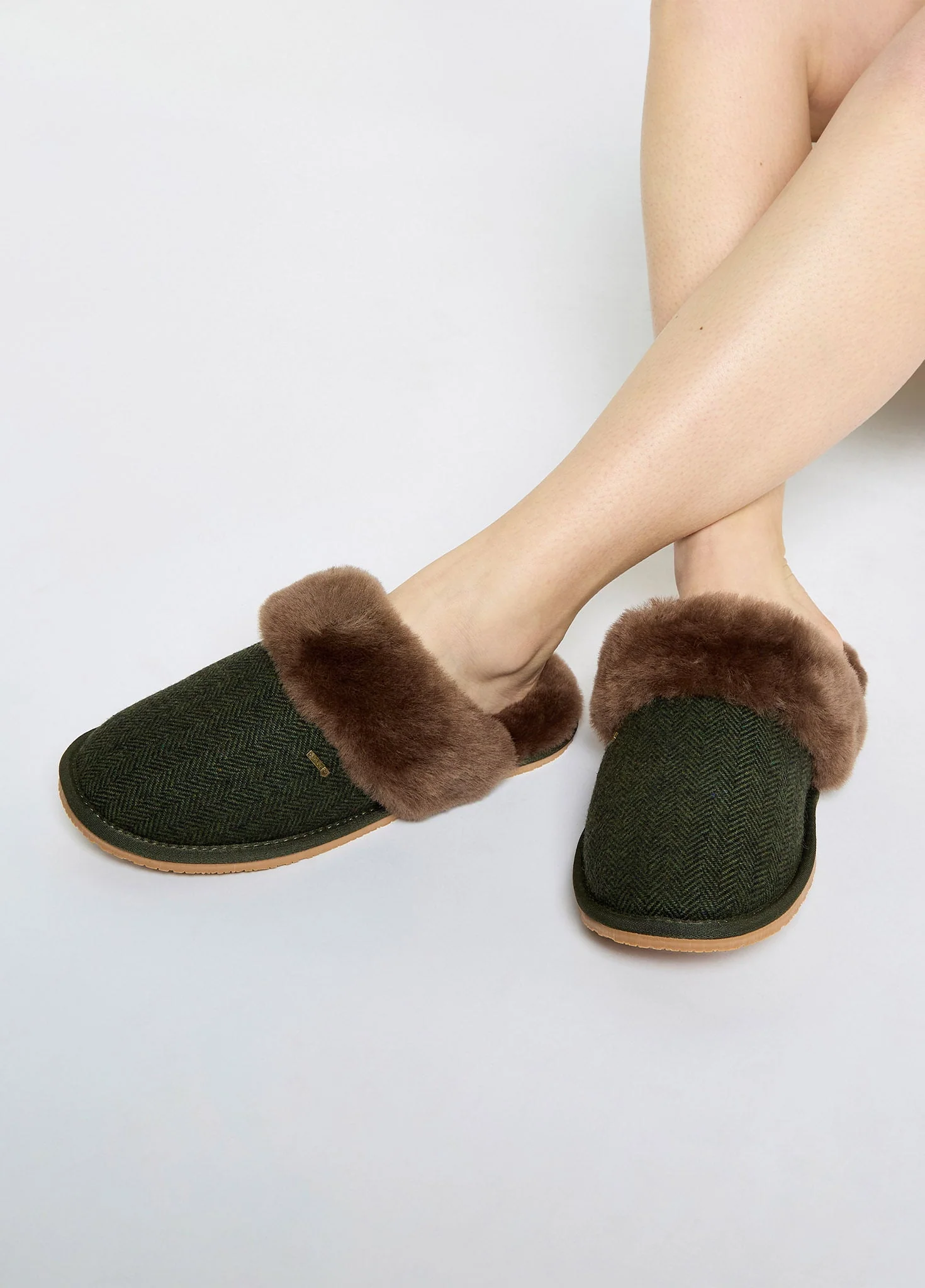 Mullingar Women’s mule slippers - Olive - Image 2