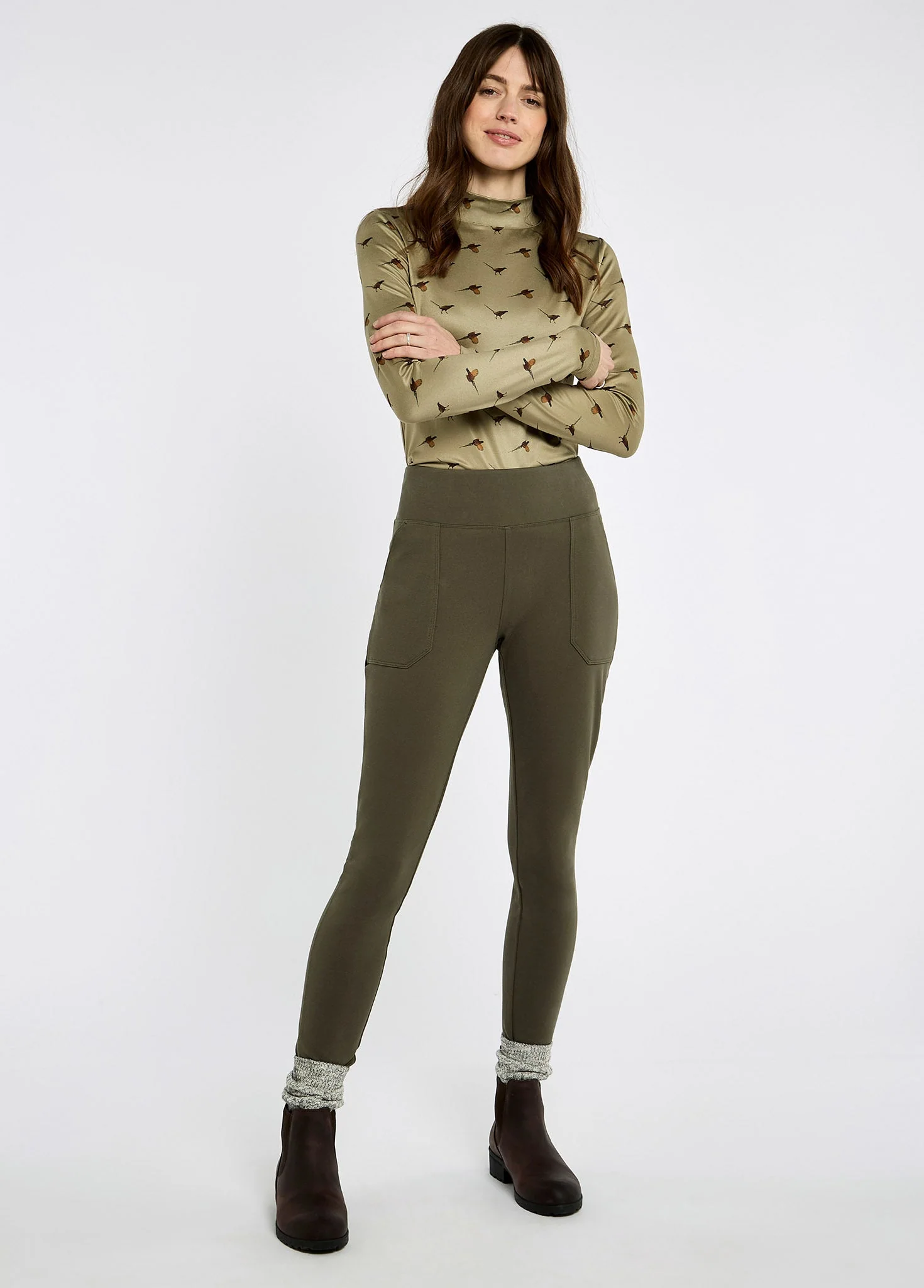 Pepperwort Women's water repellent leggings - Olive - Image 2