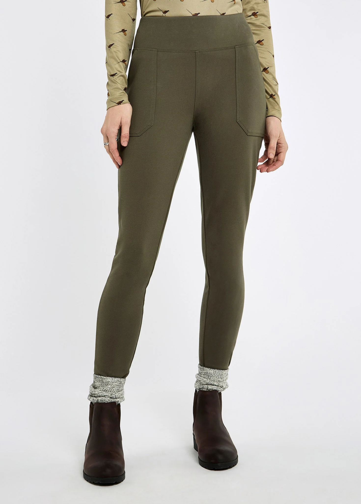 Pepperwort Women's water repellent leggings - Olive - Image 4