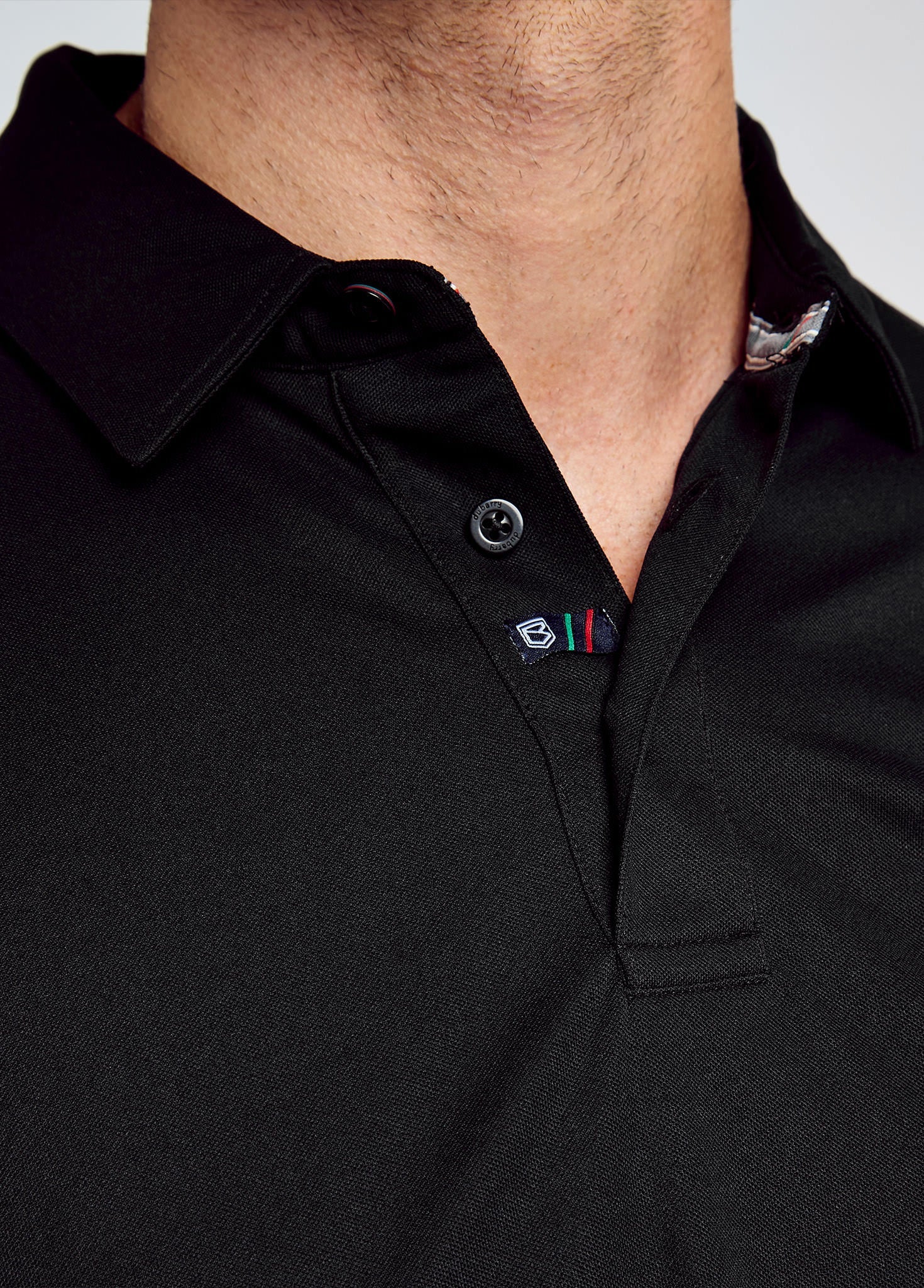 Piraeus Men's Long Sleeve Technical Polo - Black - Image 5