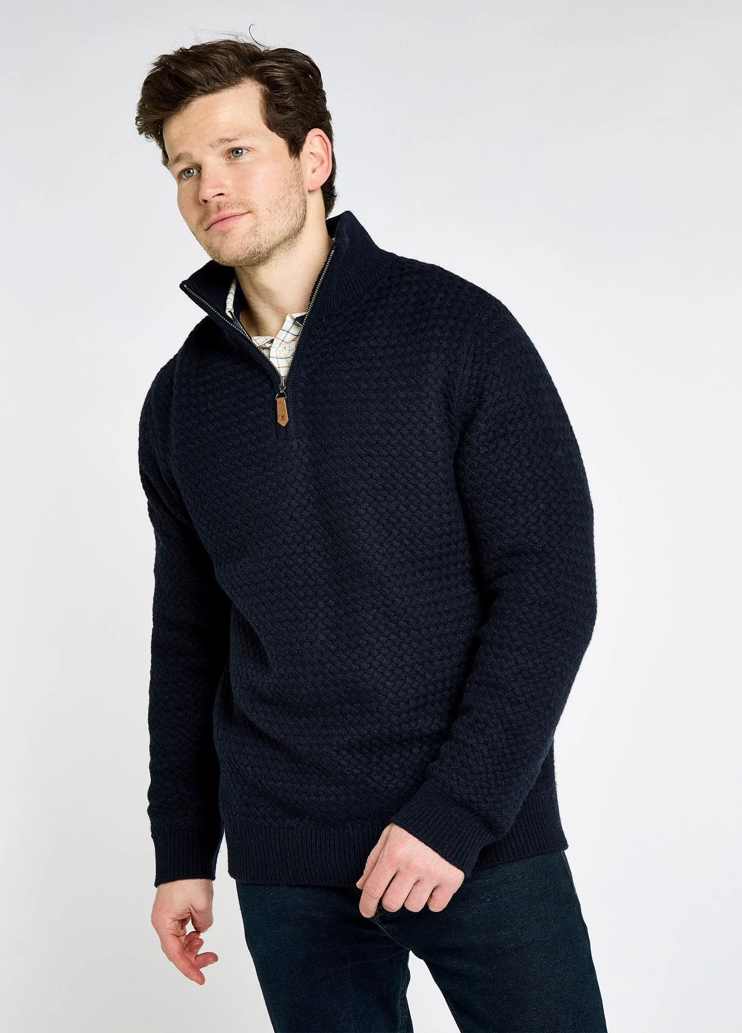 Power Men's Zip neck sweater - Navy - Image 3
