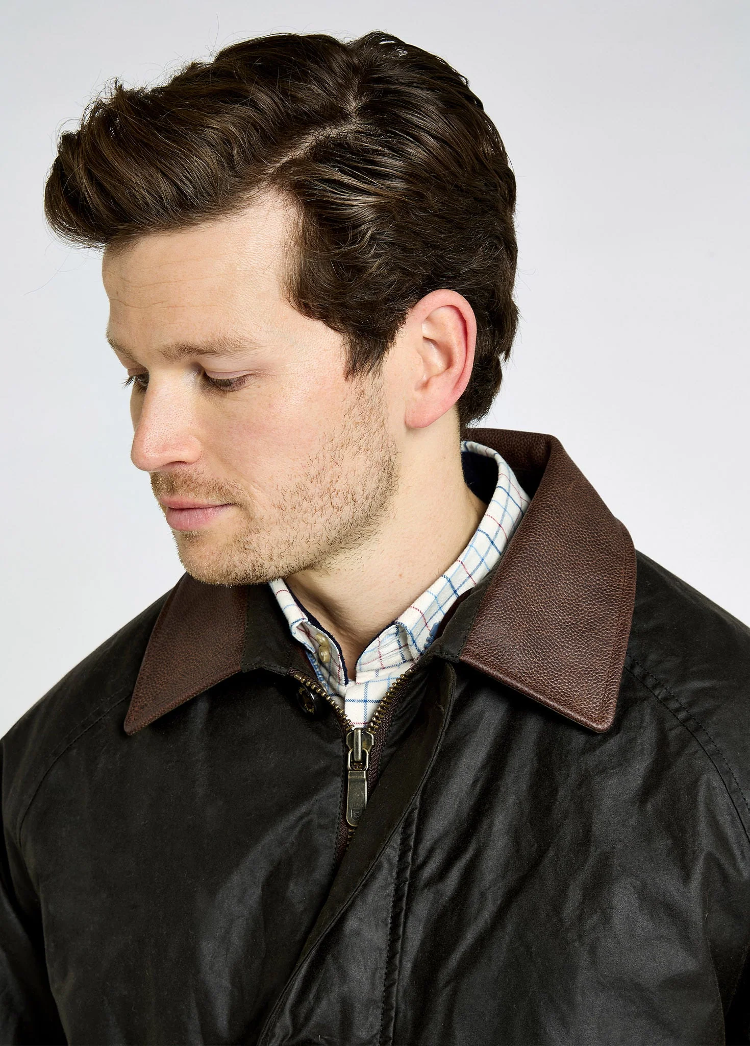 Prospect Men's wax cotton coat - Verdigris - Image 5
