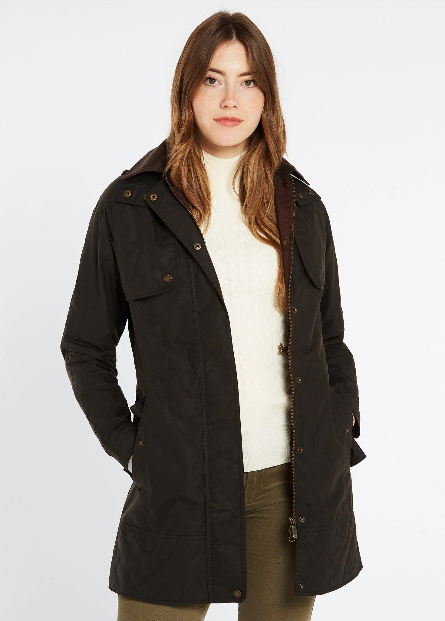 Radford Ladies Wax Jacket - Verdigris - Image 3