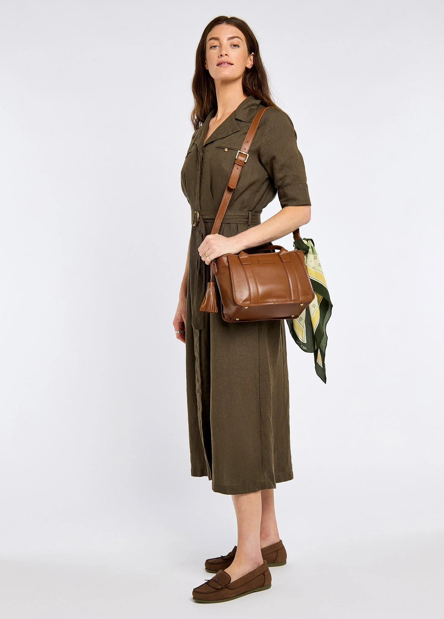 Ramelton Medium size leather handbag - Caramel - Image 2