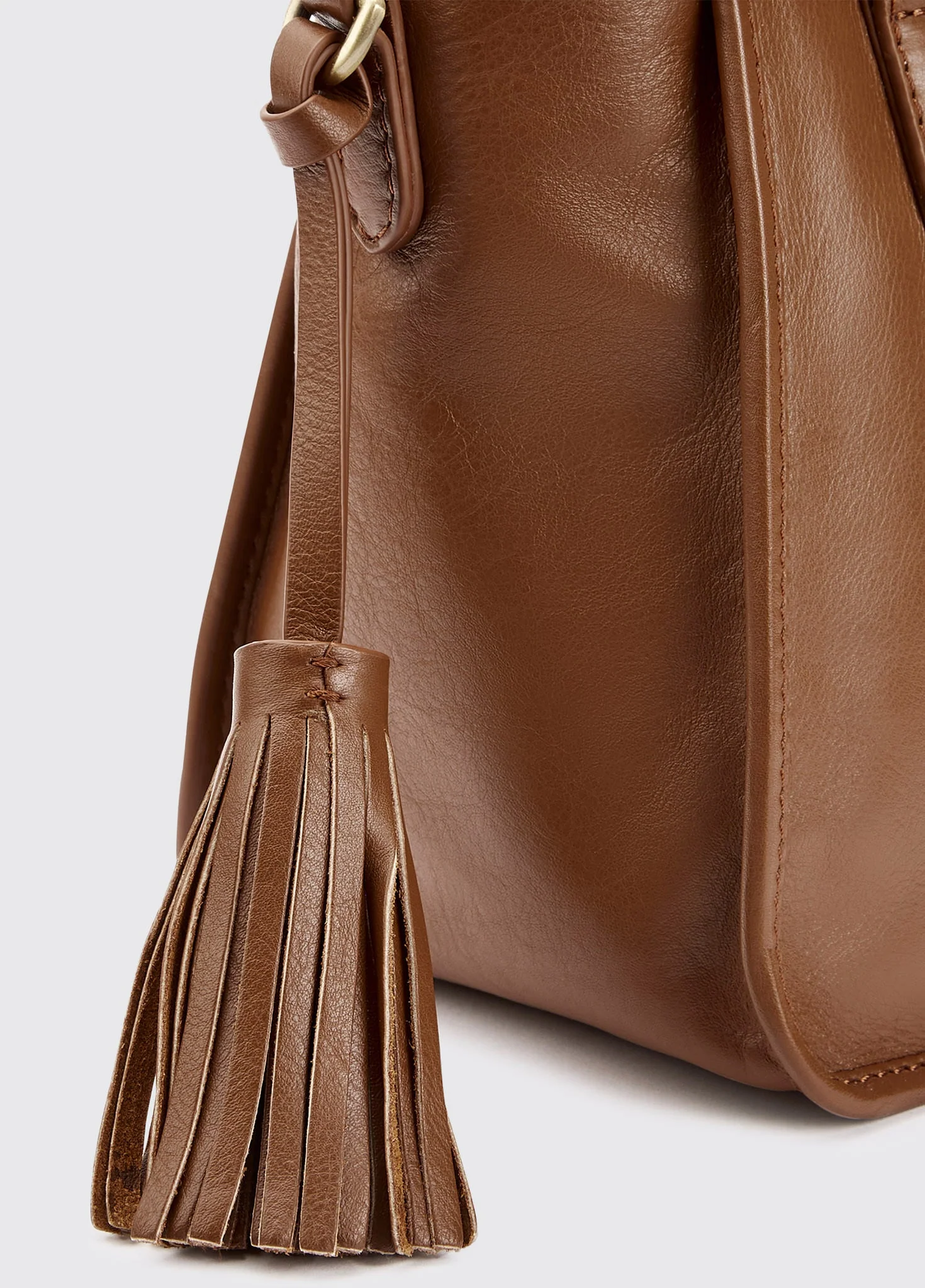 Ramelton Medium size leather handbag - Caramel - Image 6