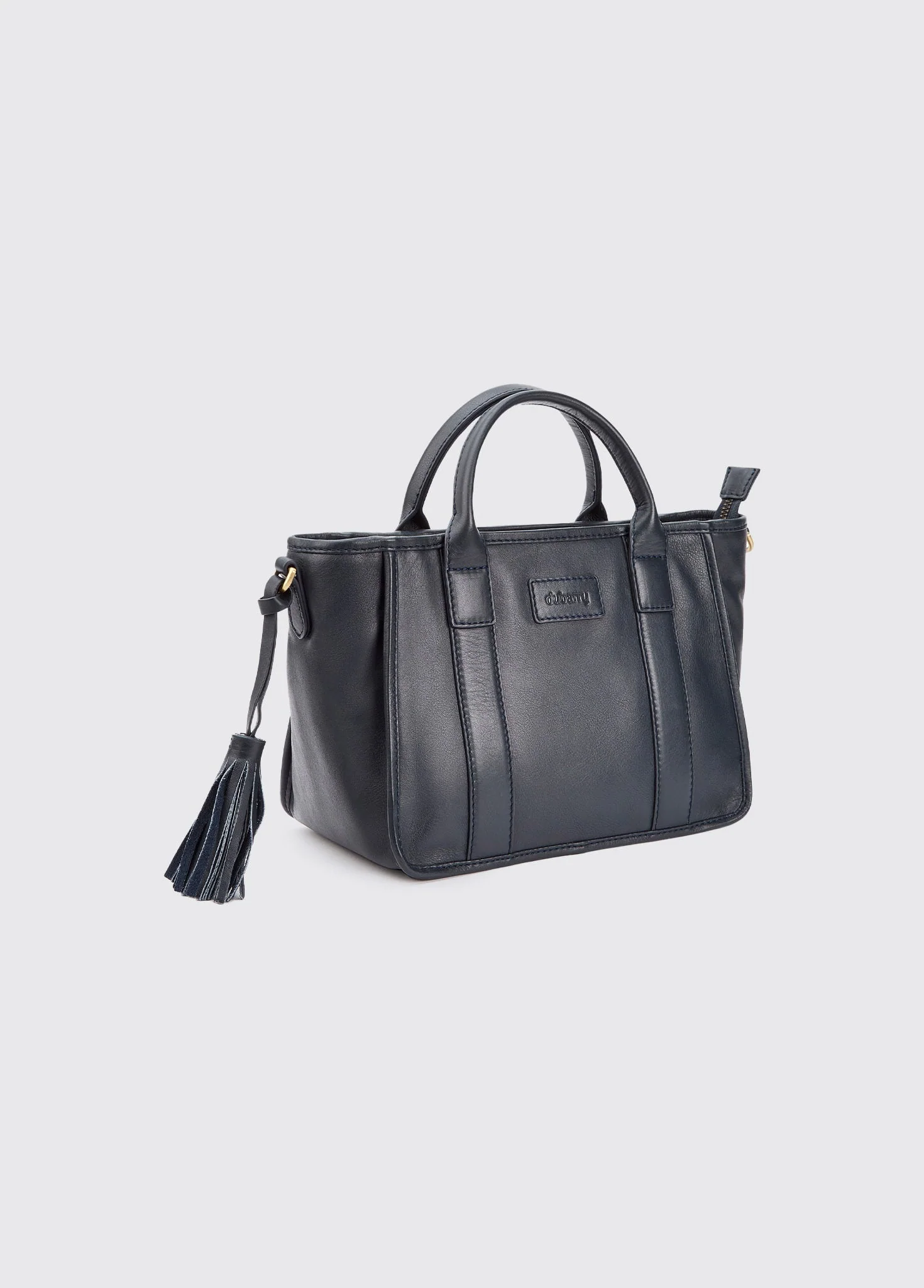 Ramelton Medium size leather handbag - Navy - Image 4