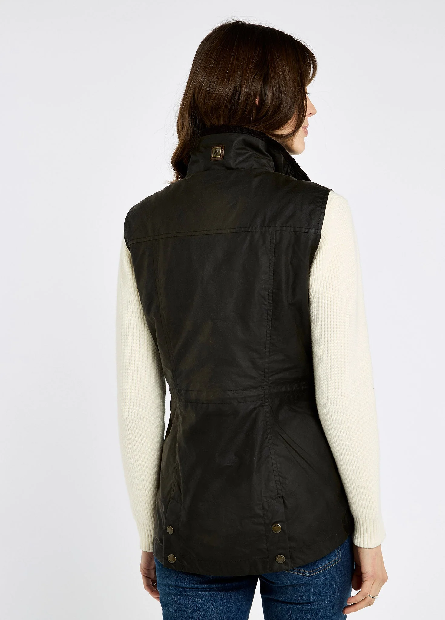 Rathsallagh Women's wax cotton gilet - Verdigris - Image 4