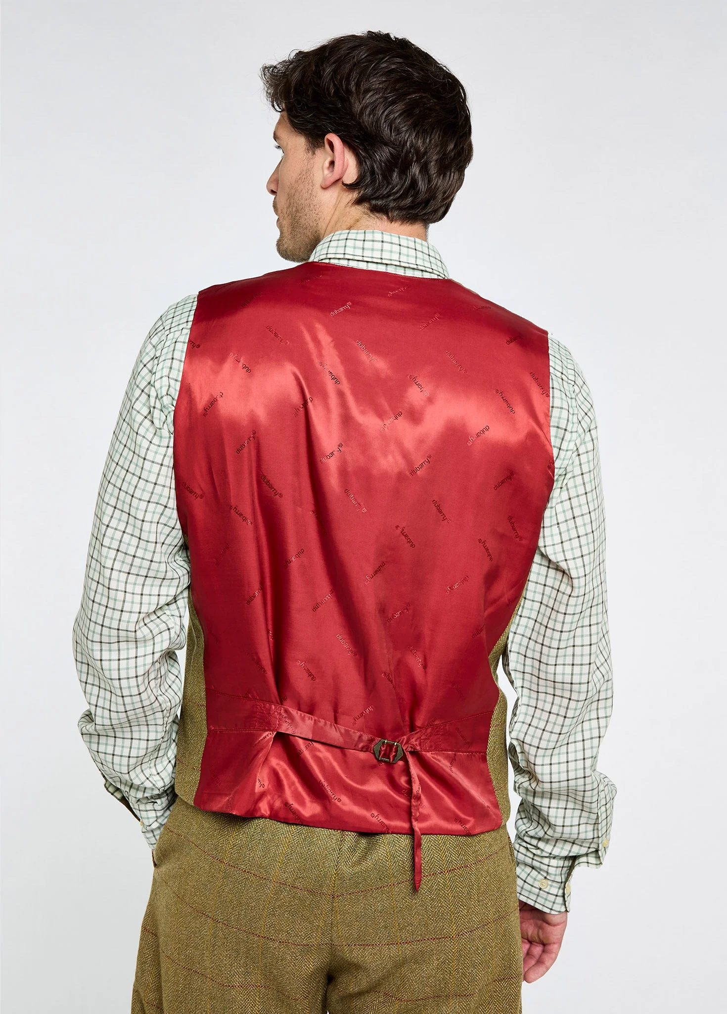 Redwood Men's Tweed Waistcoat - Elm - Image 5