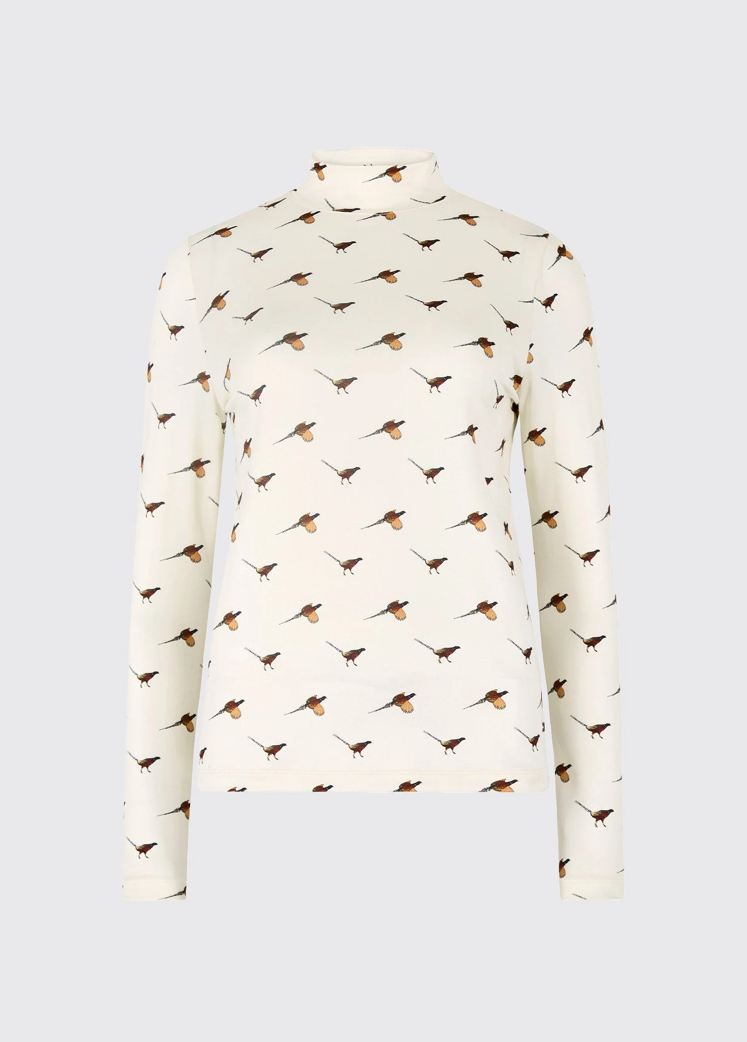 Reynolds Women's soft printed mock neck top - Cream