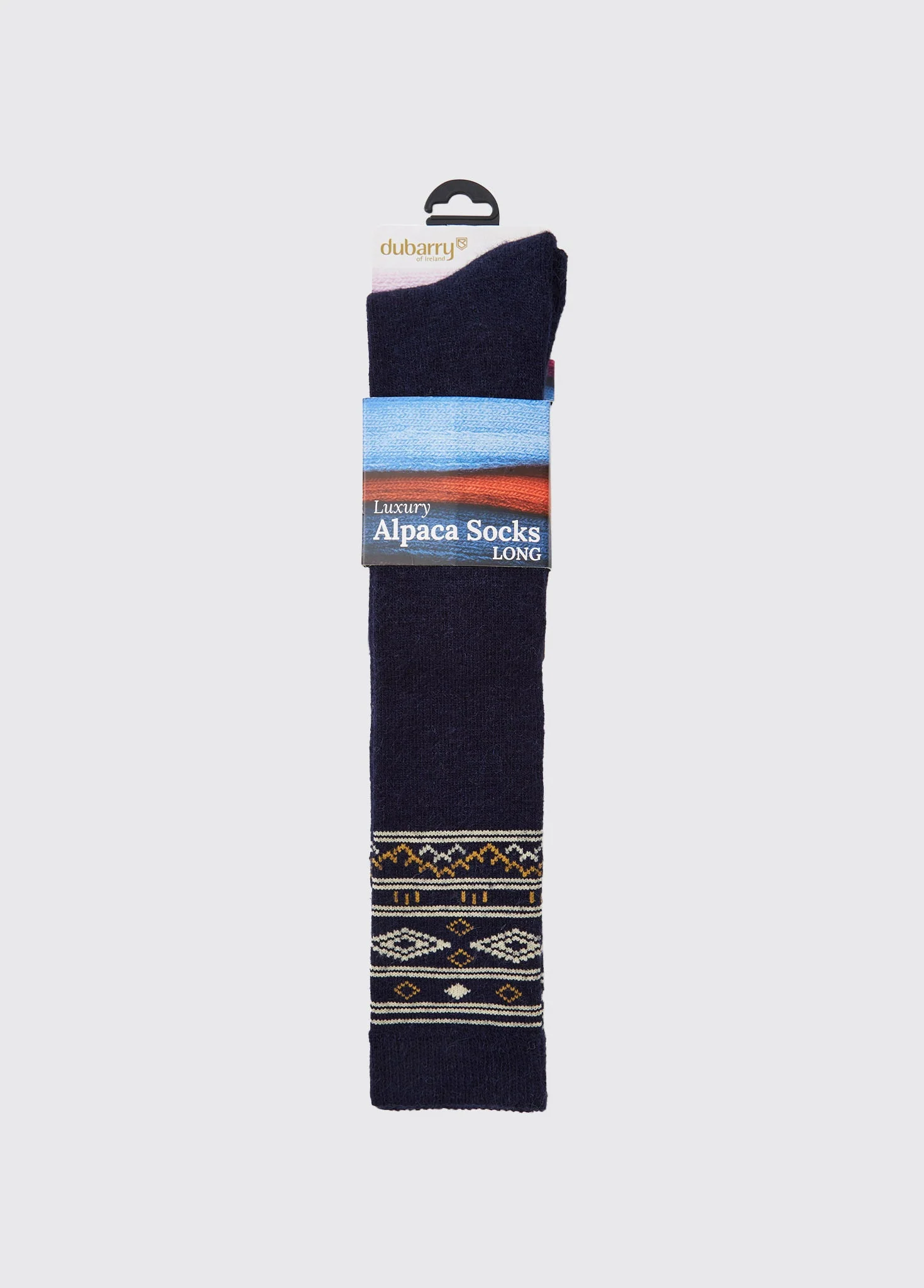Rolestown Fair Isle Alpaca socks - Navy - Image 4