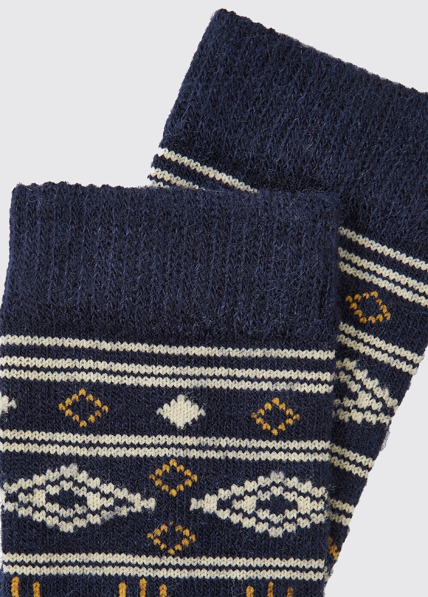 Rolestown Fair Isle Alpaca socks - Navy - Image 5