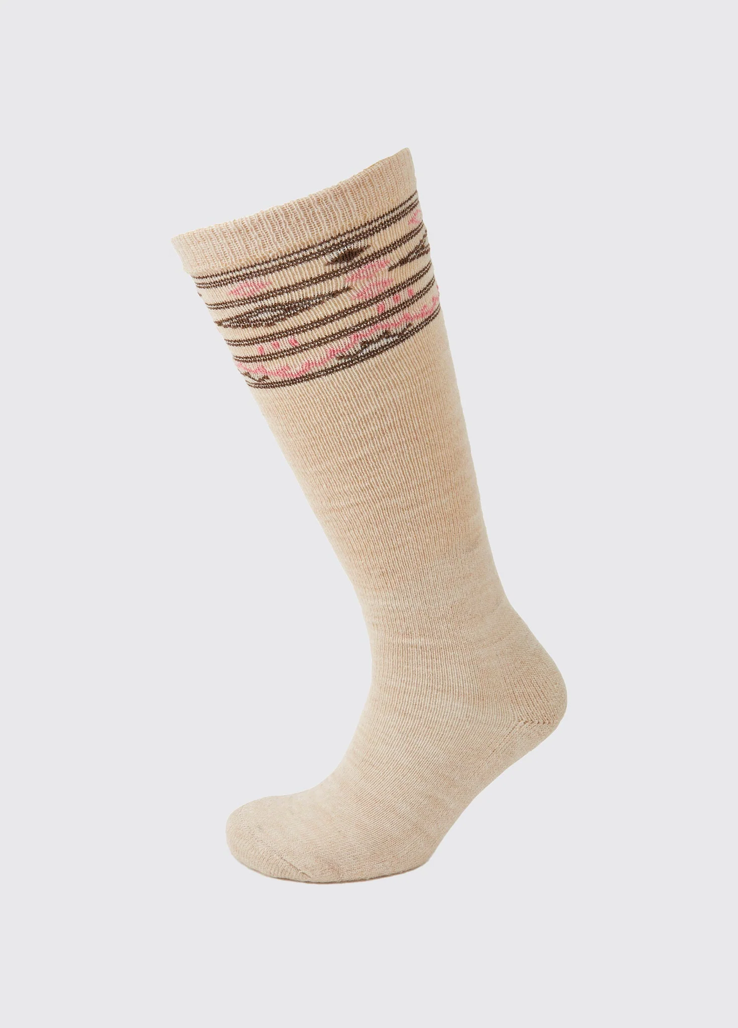 Rolestown Fair Isle Alpaca socks - Oat - Image 2