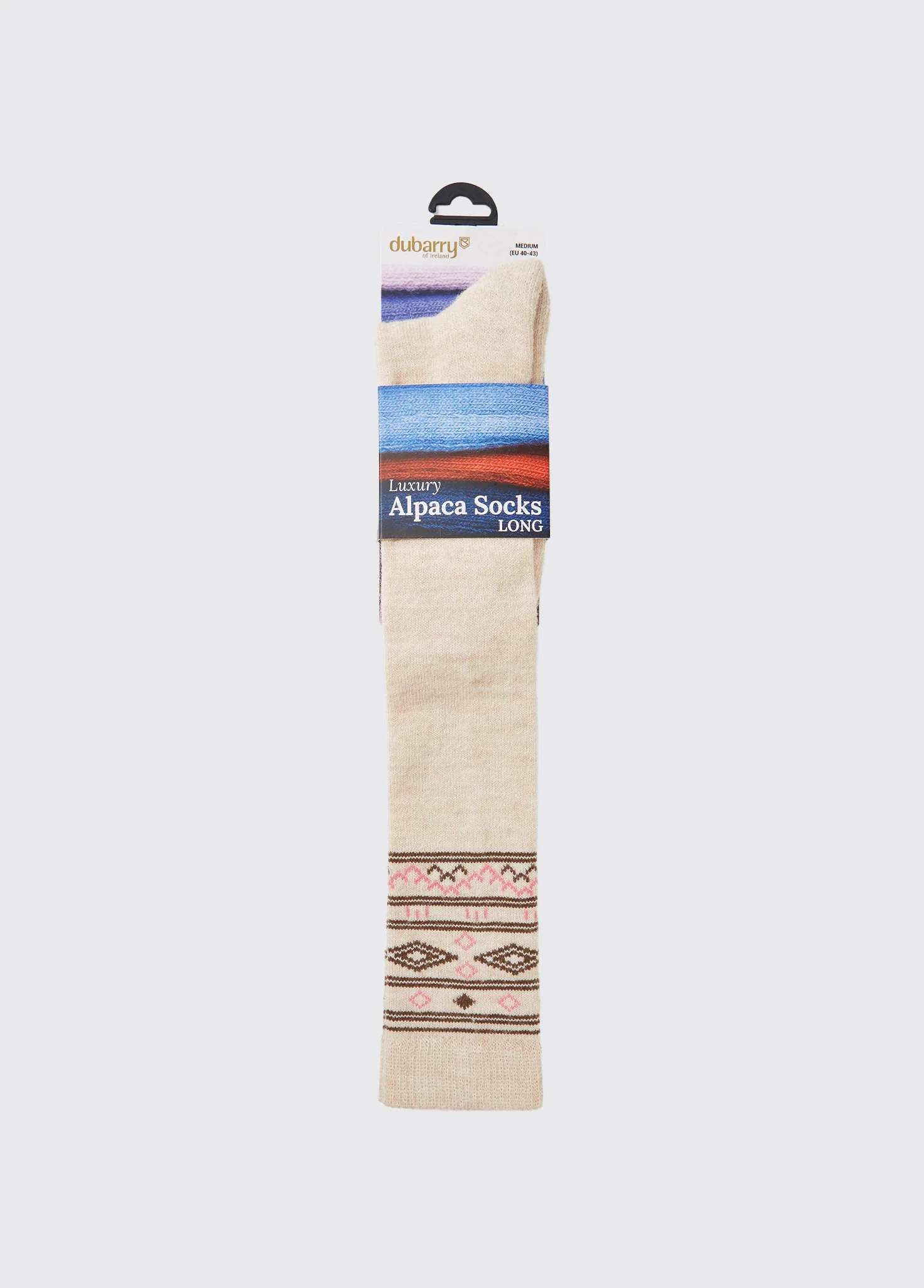 Rolestown Fair Isle Alpaca socks - Oat - Image 4