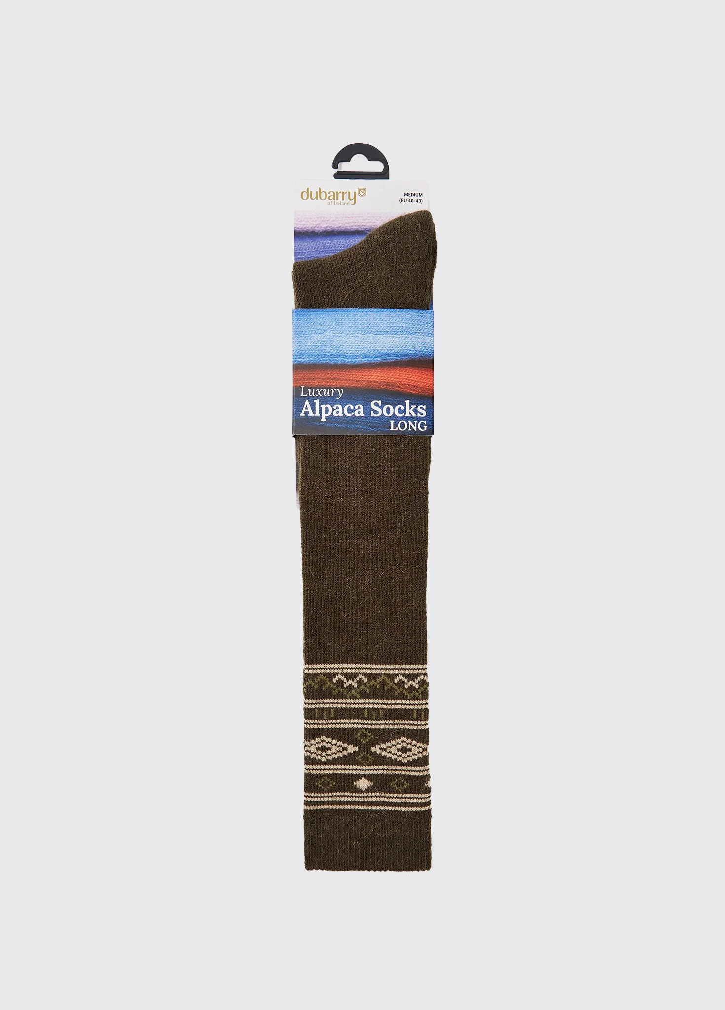 Rolestown Fair Isle Alpaca socks - Olive - Image 4