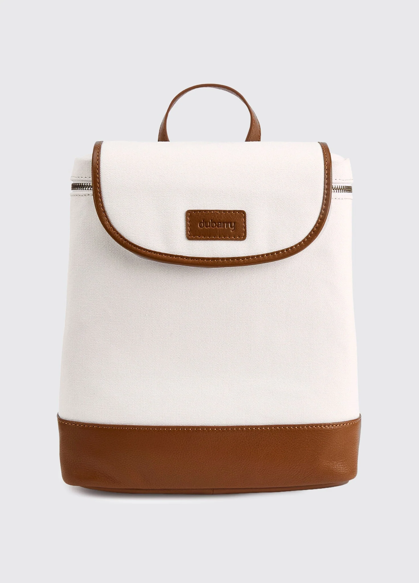 Rosegreen Women’s Canvas backpack with leather trimming - Caramel - Image 3