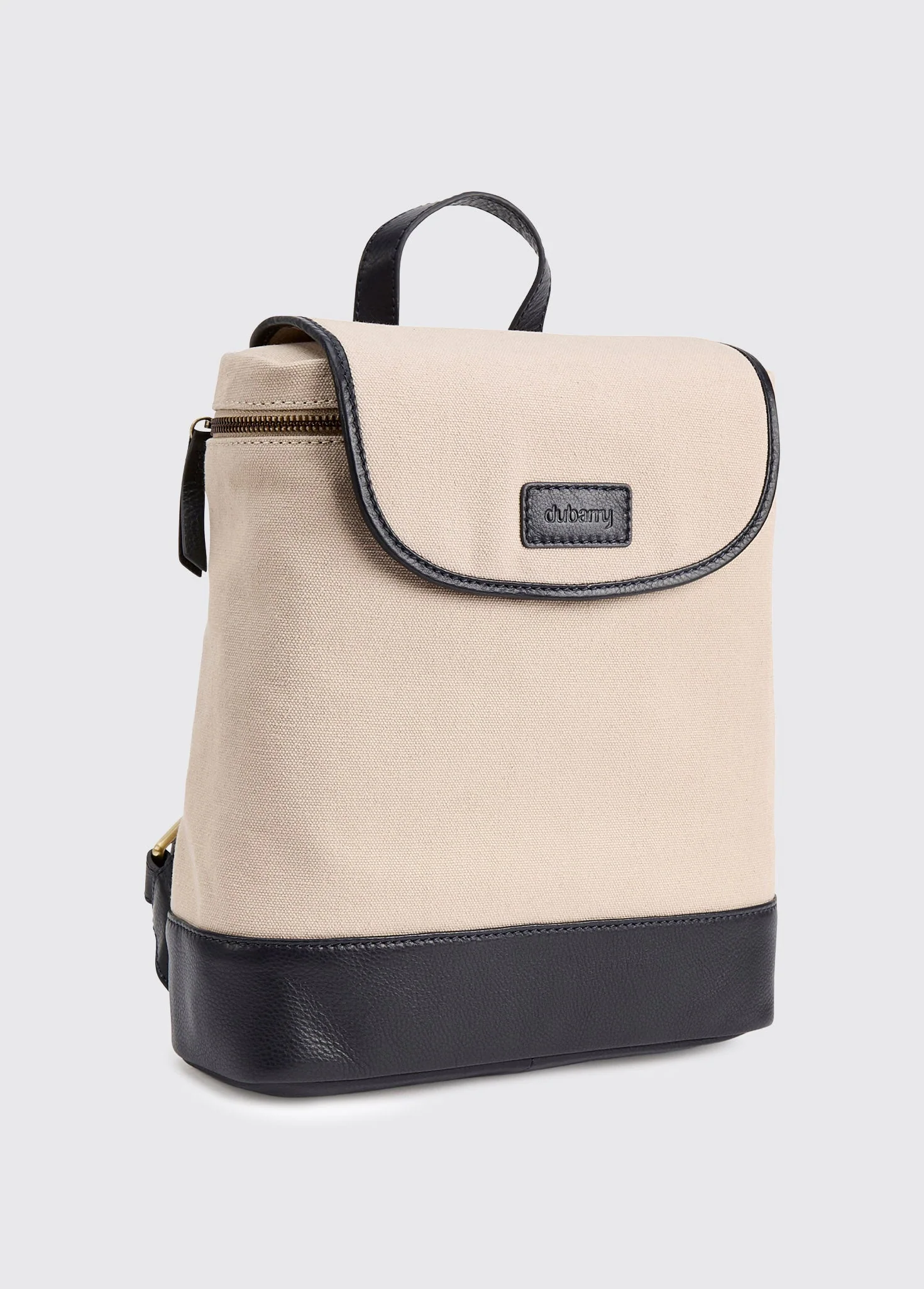 Rosegreen Women’s Canvas backpack with leather trimming - Navy