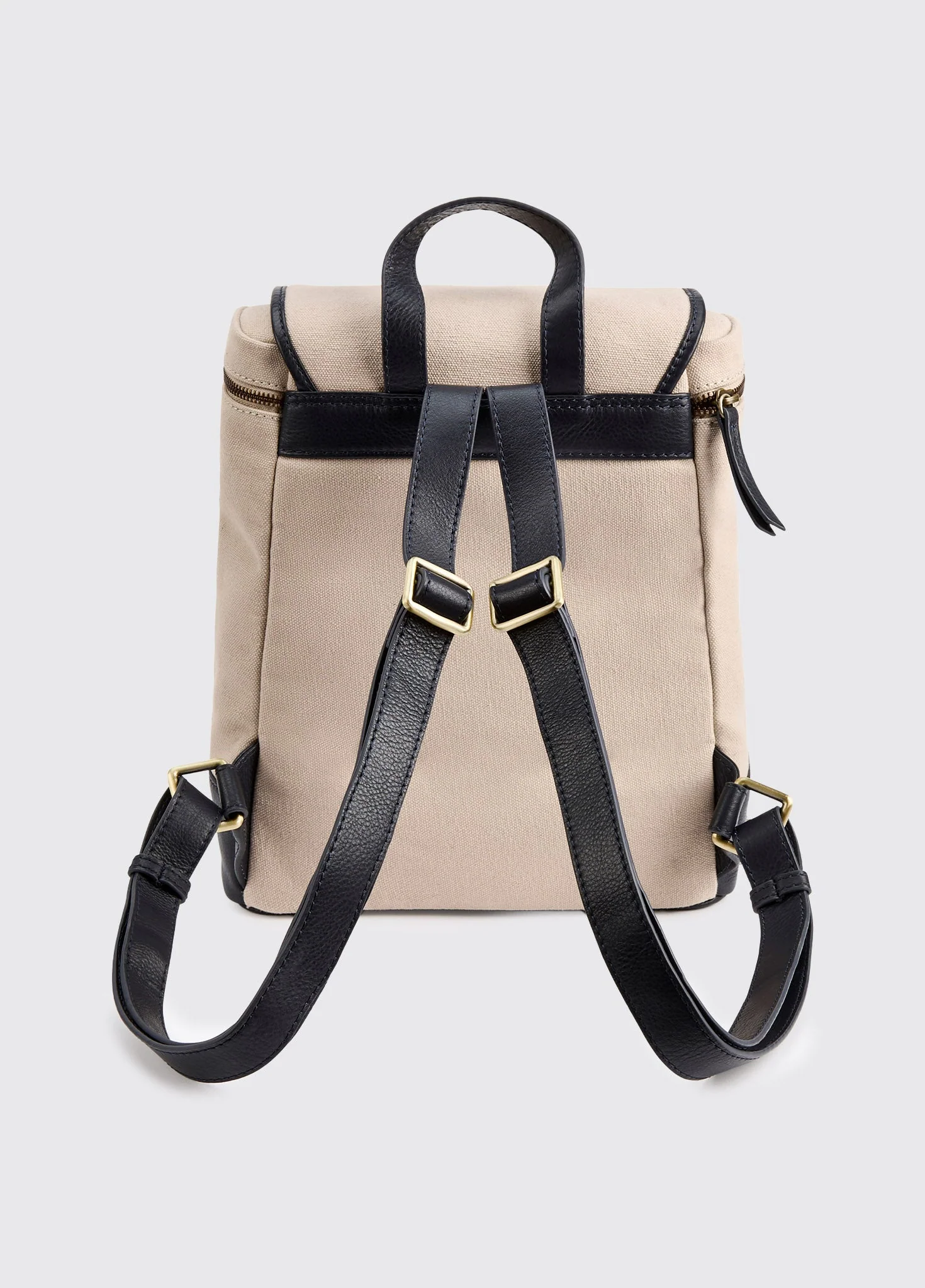 Rosegreen Women’s Canvas backpack with leather trimming - Navy - Image 3