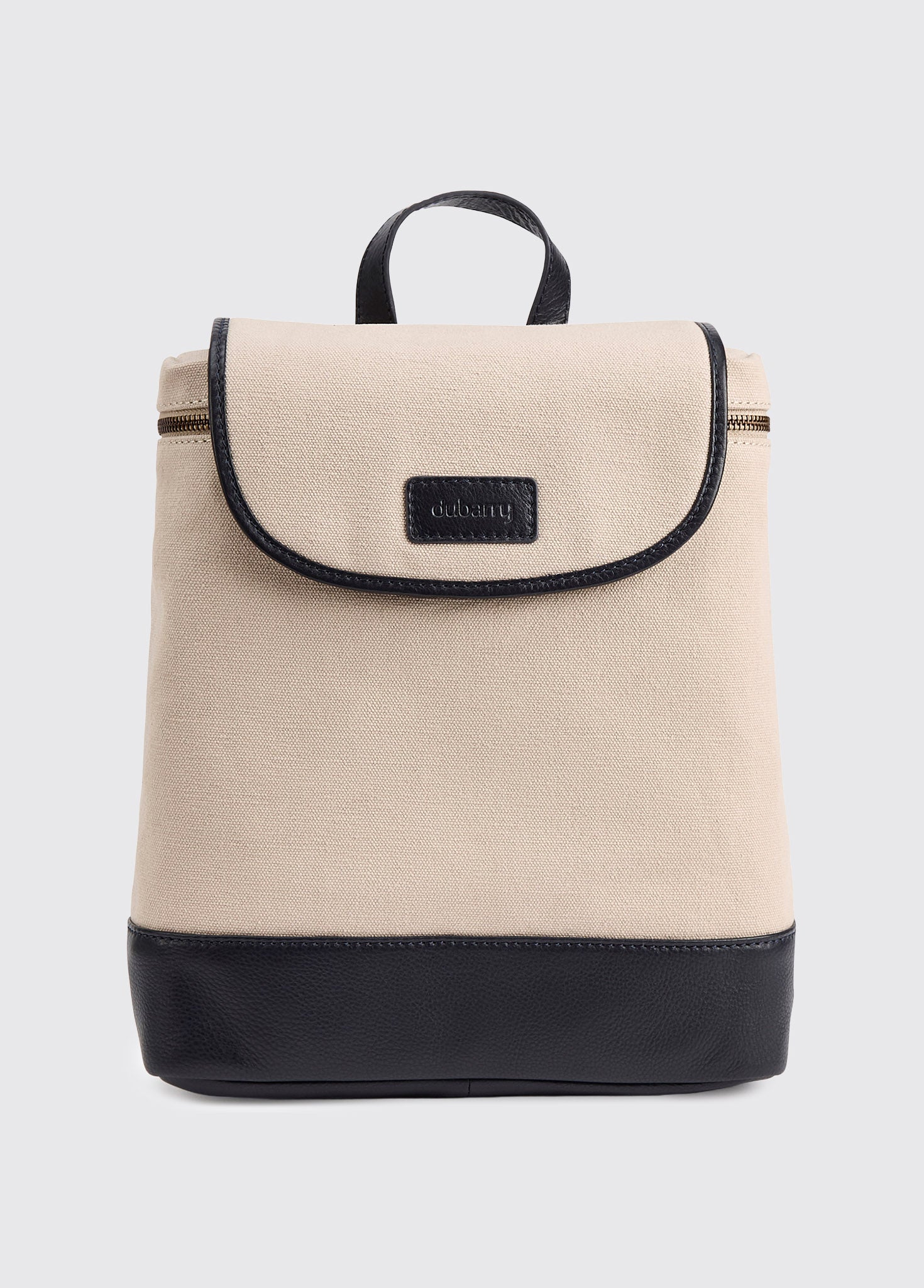 Rosegreen Women’s Canvas backpack with leather trimming - Navy - Image 4