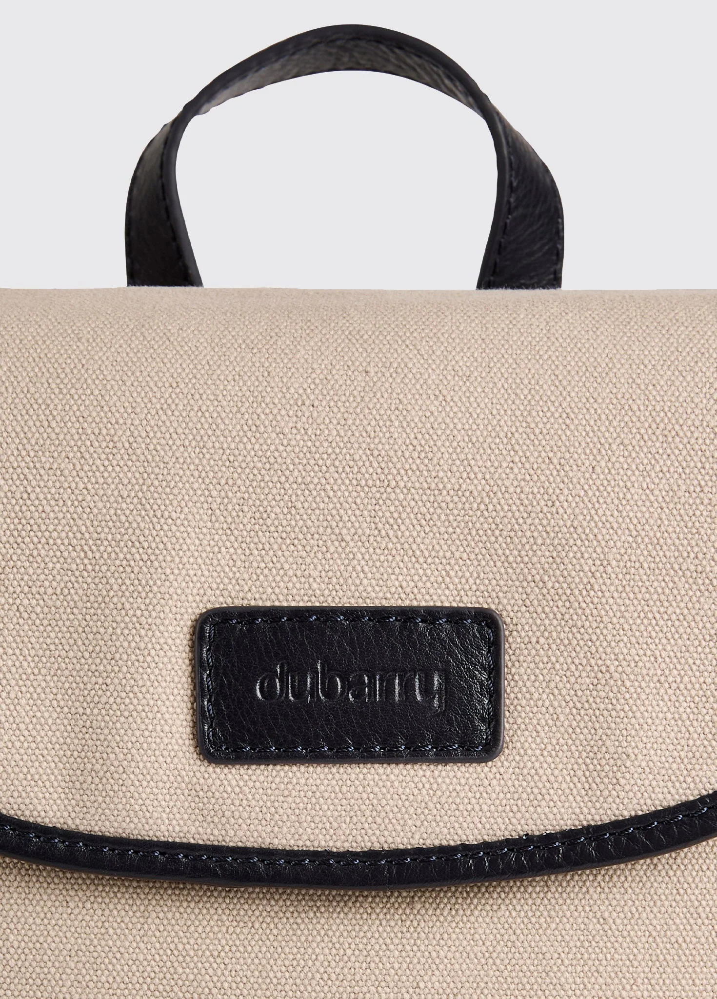 Rosegreen Women’s Canvas backpack with leather trimming - Navy - Image 5