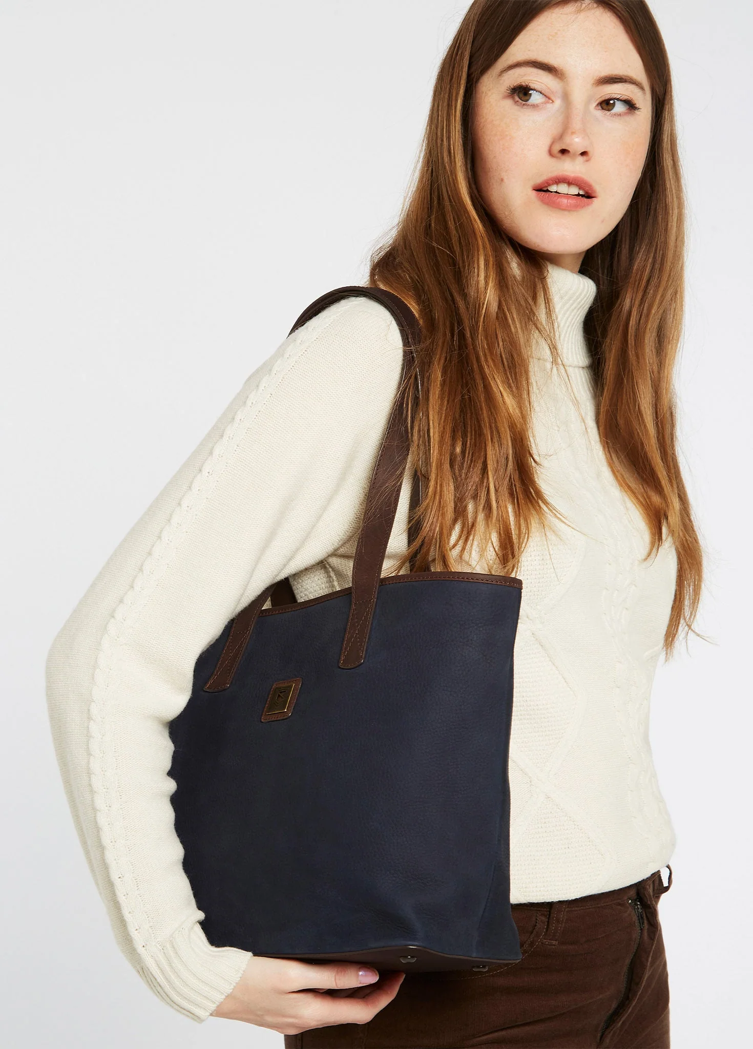 Rosemount Women’s Tote Bag- Navy Brown - Image 2