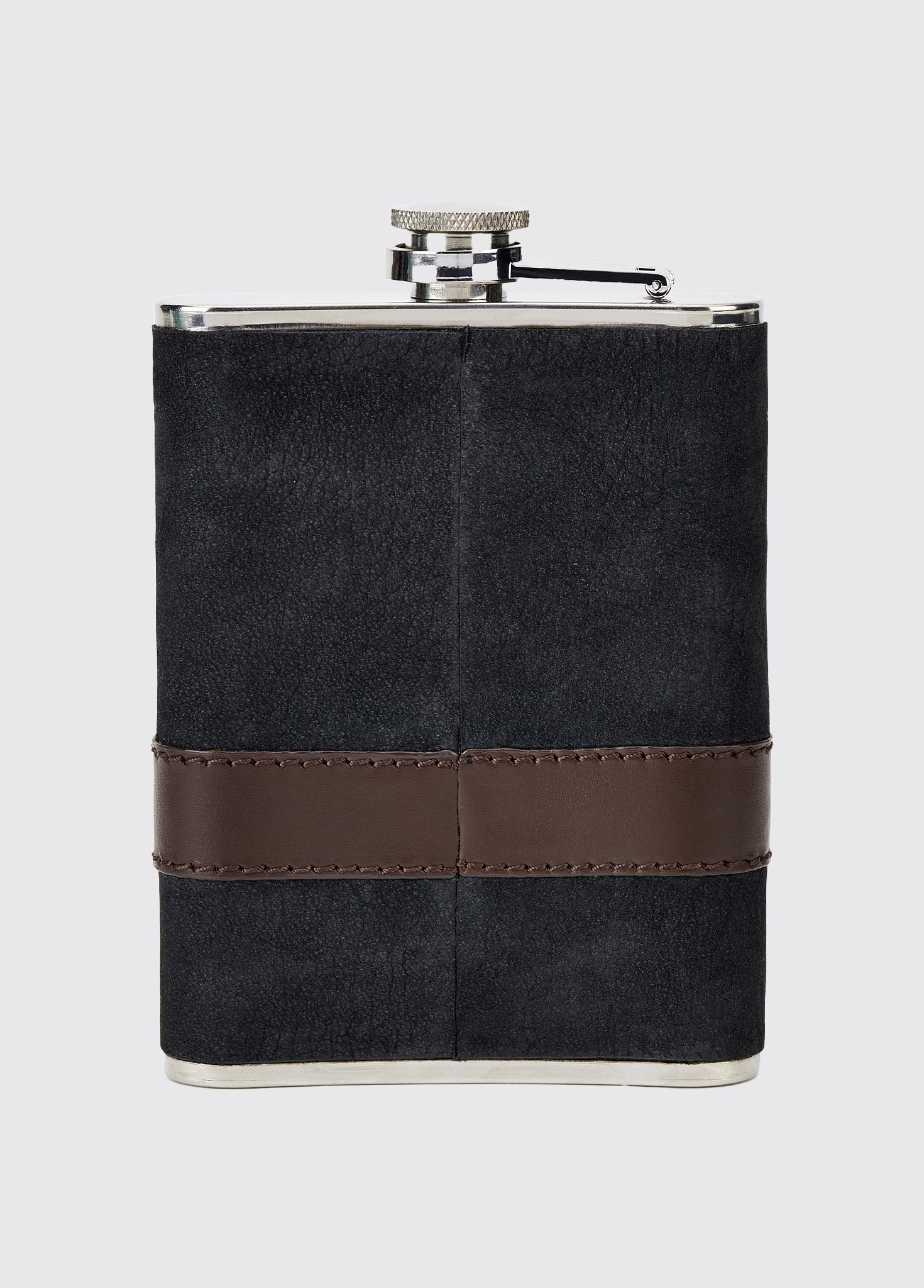 Rugby Mens Hipflask - Black/Brown - Image 2