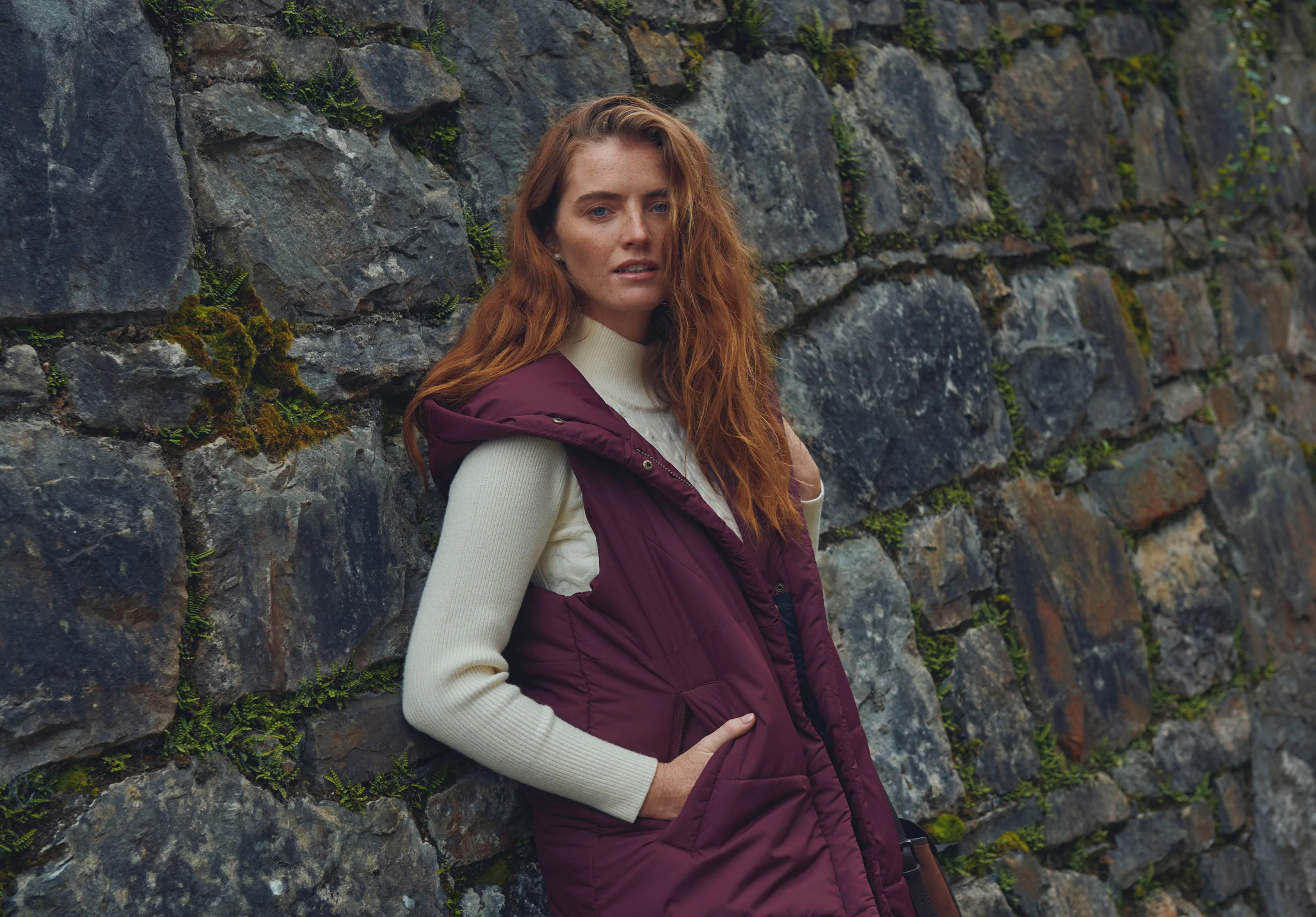 Ryan Women’s Hooded Gilet - Ox Blood - Image 3