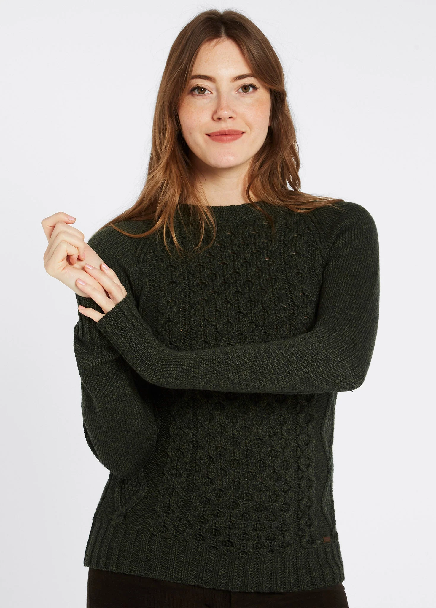 Shanley Women's Merino Sweater - Olive - Image 3