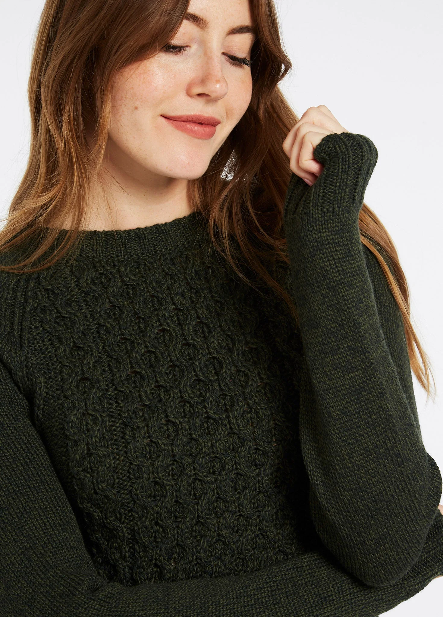 Shanley Women's Merino Sweater - Olive - Image 4