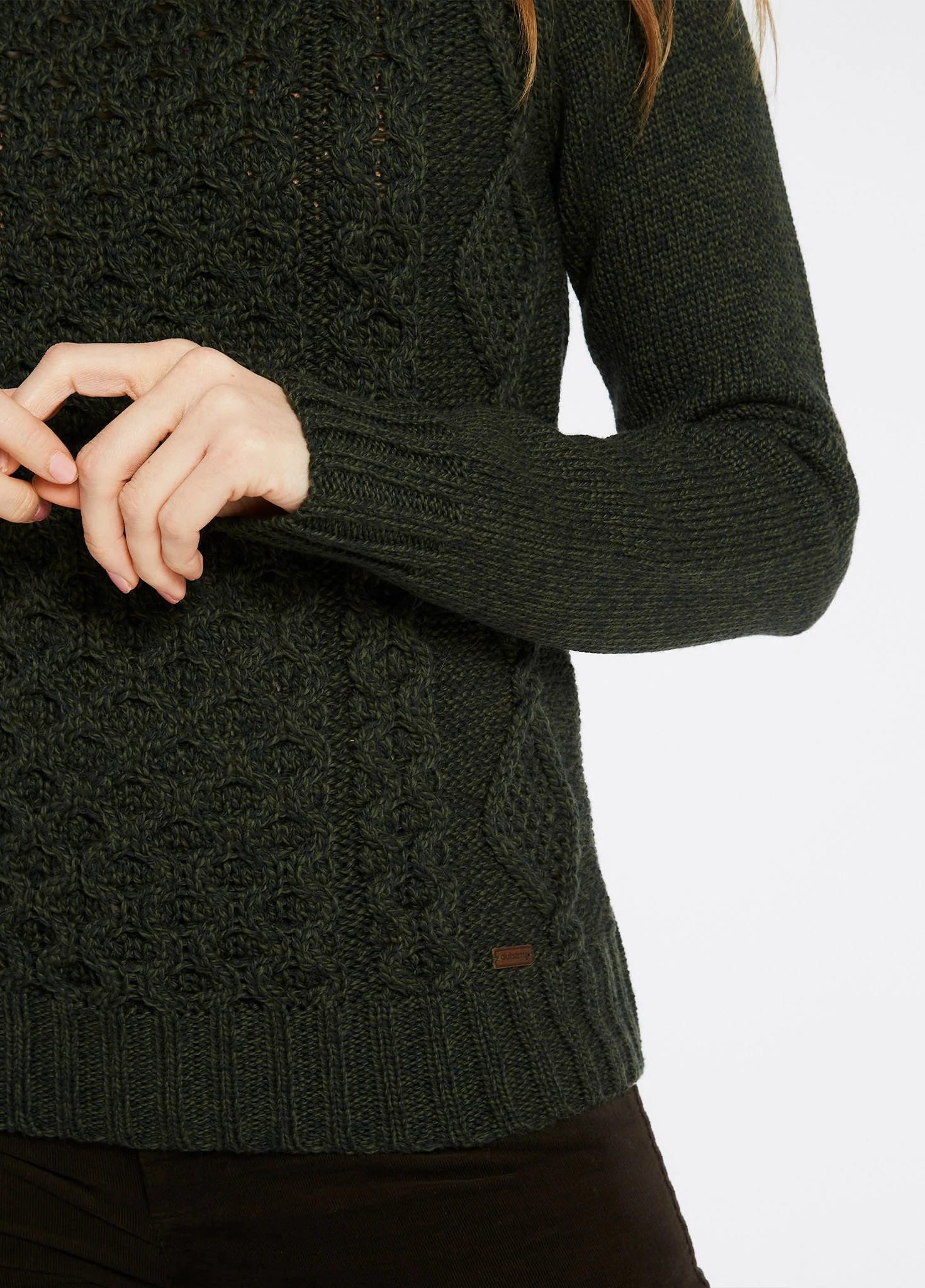 Shanley Women's Merino Sweater - Olive - Image 5