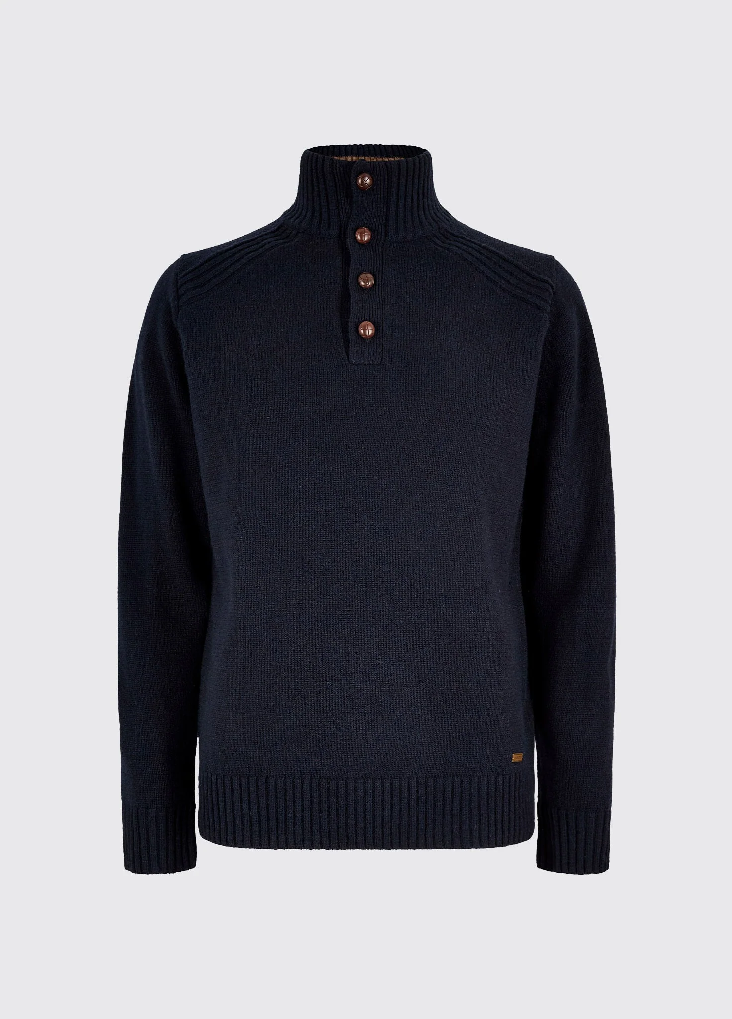 Shields Men’s button neck knit - Navy