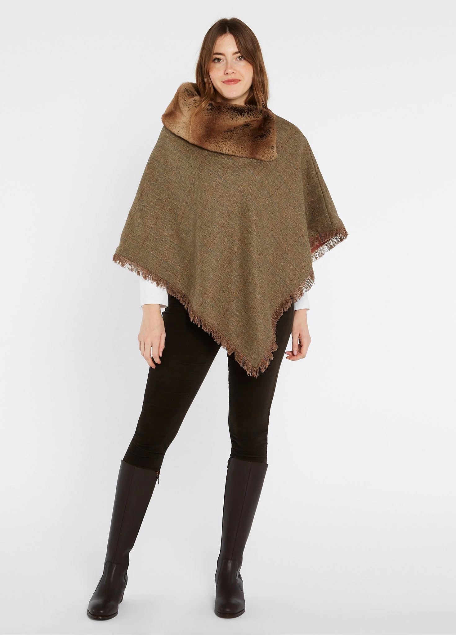 Silverfir Women's Tweed Poncho - Burren - Image 2