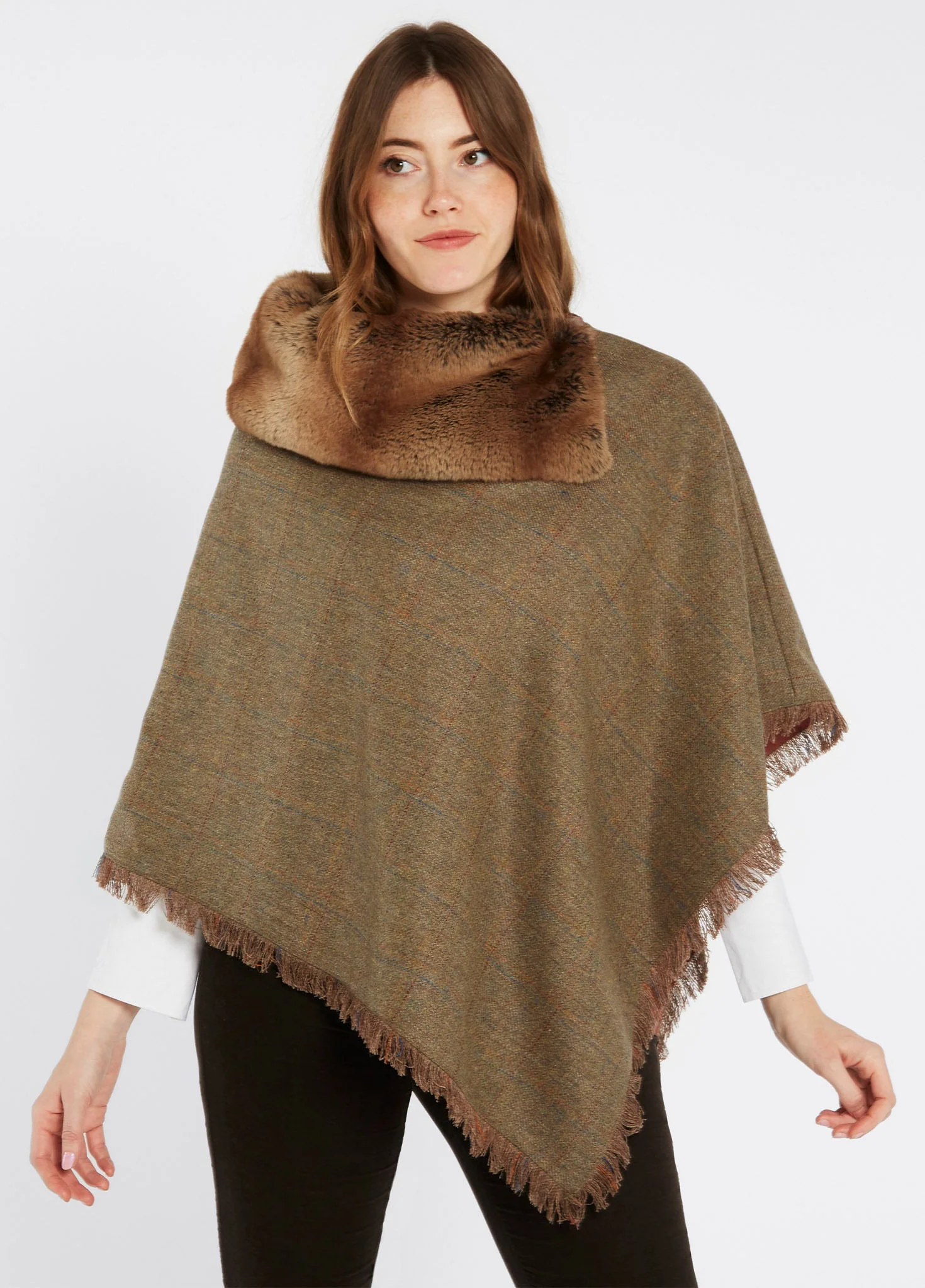 Silverfir Women's Tweed Poncho - Burren - Image 3