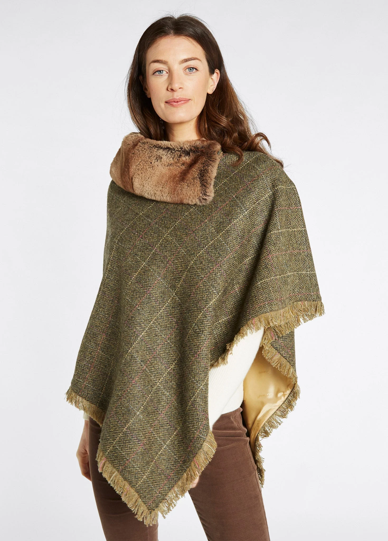 Silverfir Women's Tweed Poncho - Thistle - Image 4