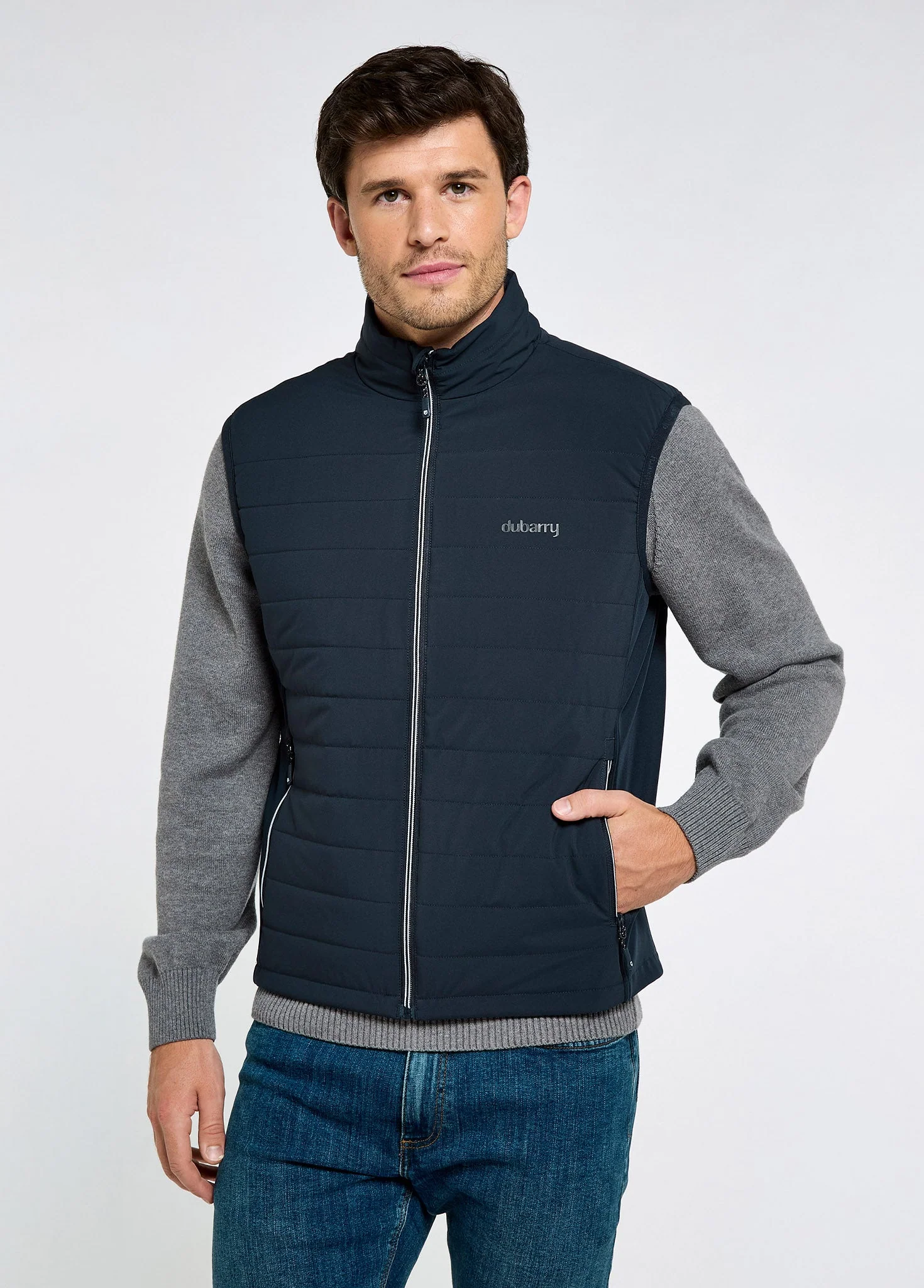 Solent Lightweight men’s hybrid gilet - Navy - Image 4