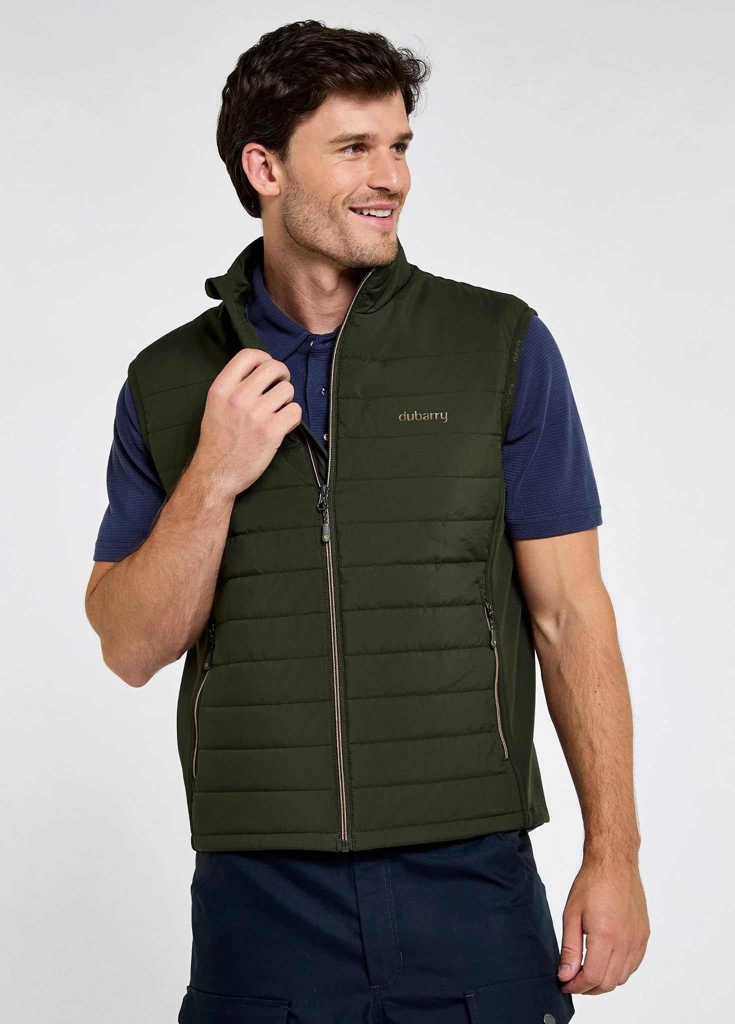 Solent Lightweight men’s hybrid gilet - Olive - Image 4