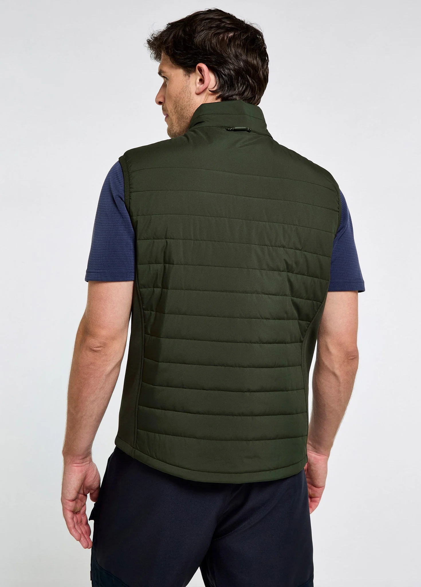Solent Lightweight men’s hybrid gilet - Olive - Image 5