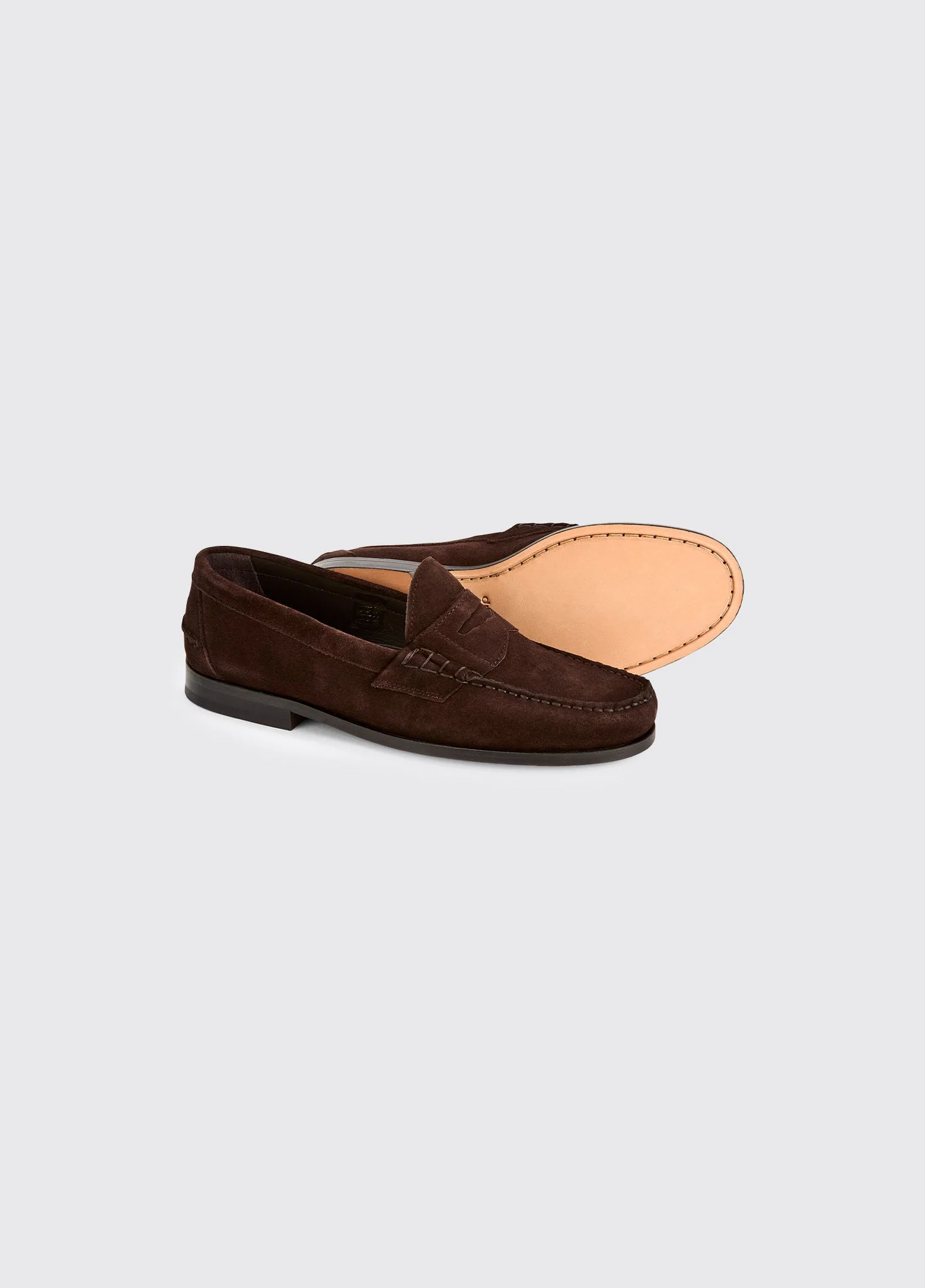 Stanford Men’s Suede Penny Loafer - Cigar - Image 2