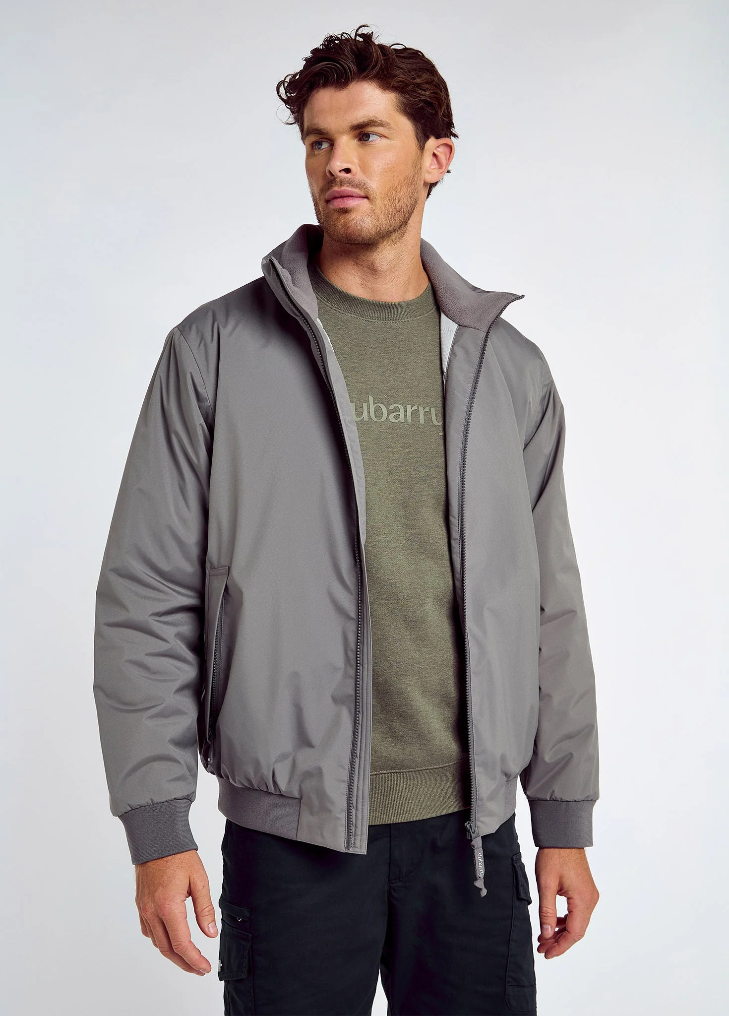 Starboard Men’s waterproof blouson jacket- Fossil - Image 3