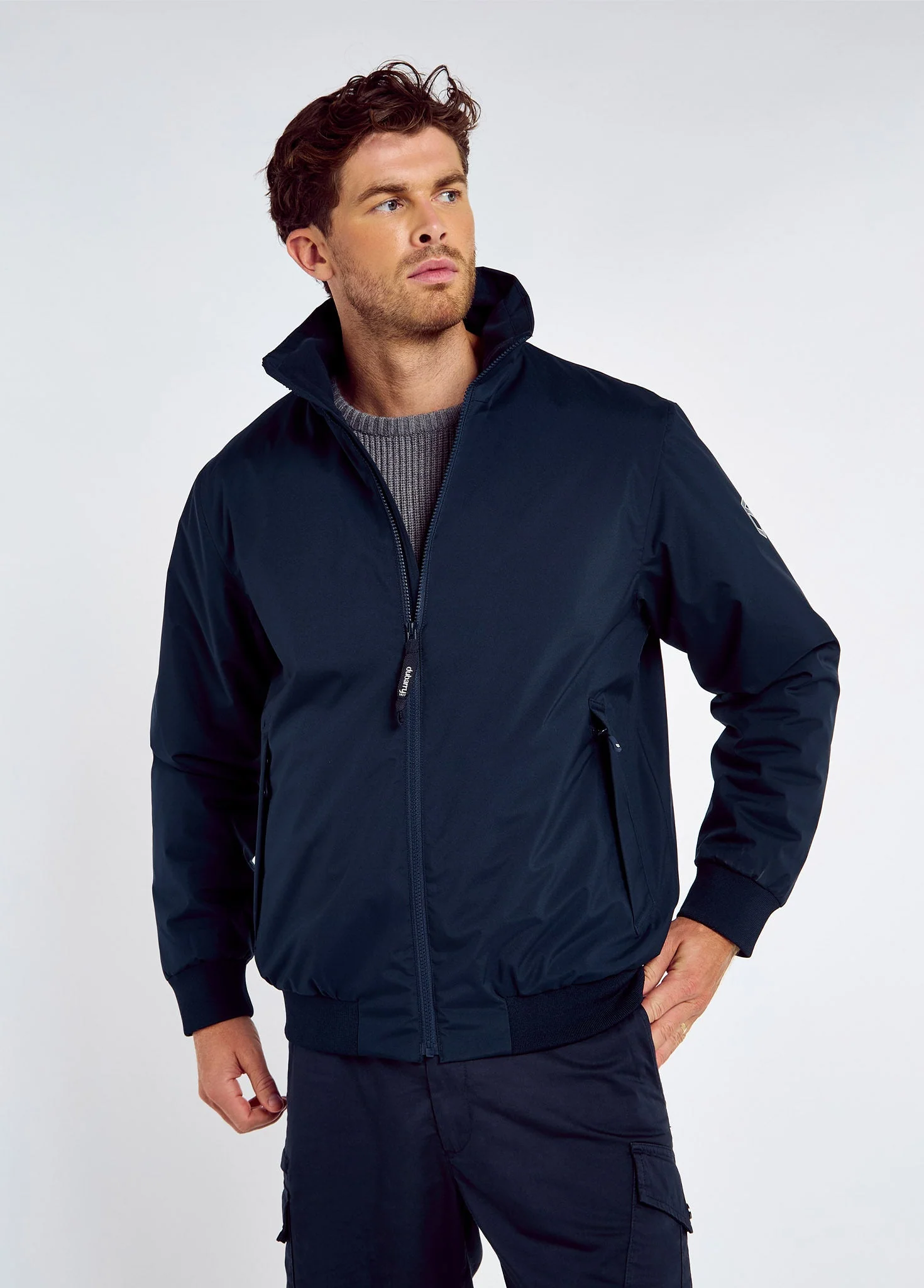 Starboard Men’s waterproof blouson jacket- Navy - Image 3