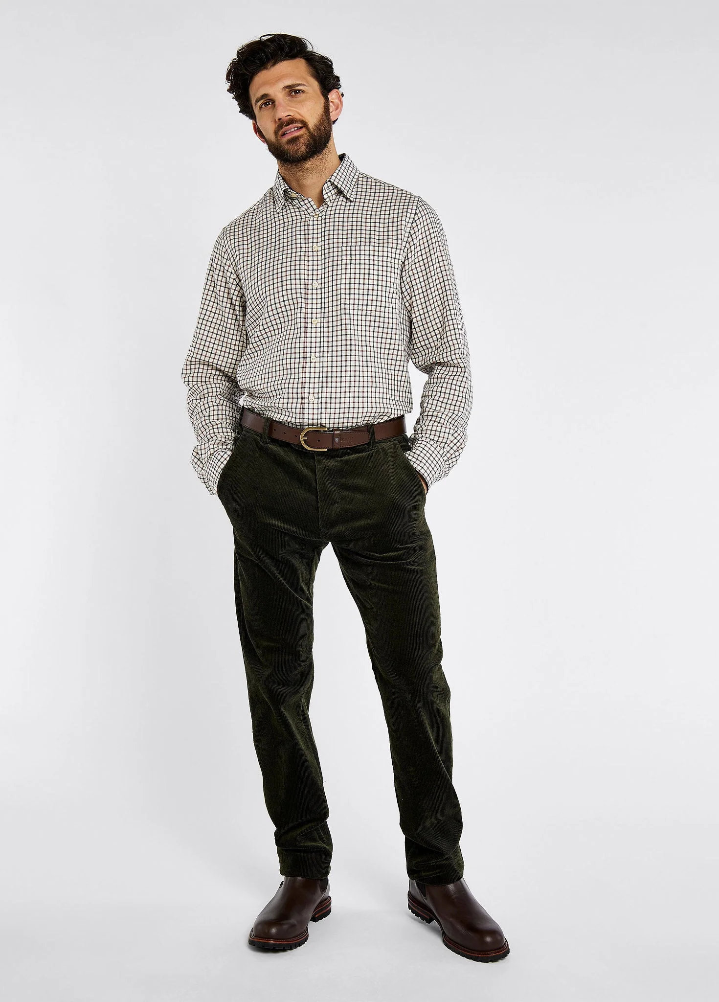 Stride Men's Corduroy Trousers - Olive - Image 2