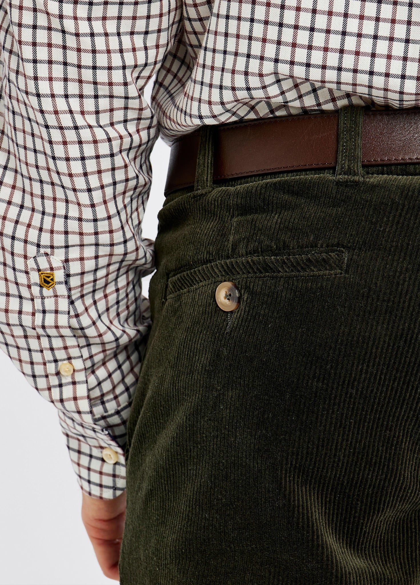 Stride Men's Corduroy Trousers - Olive - Image 7