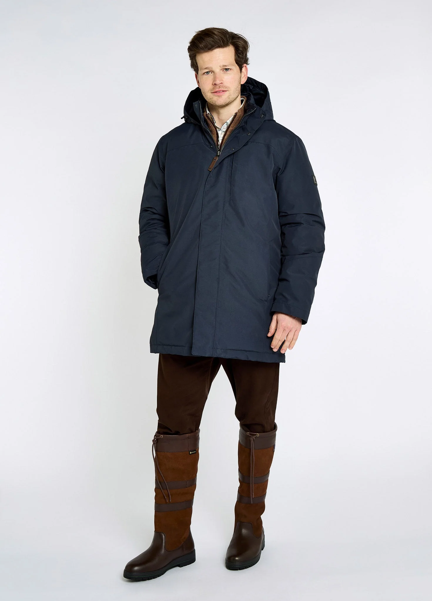 Swiftsheath Men’s waterproof, hooded down parka - navy - Image 2