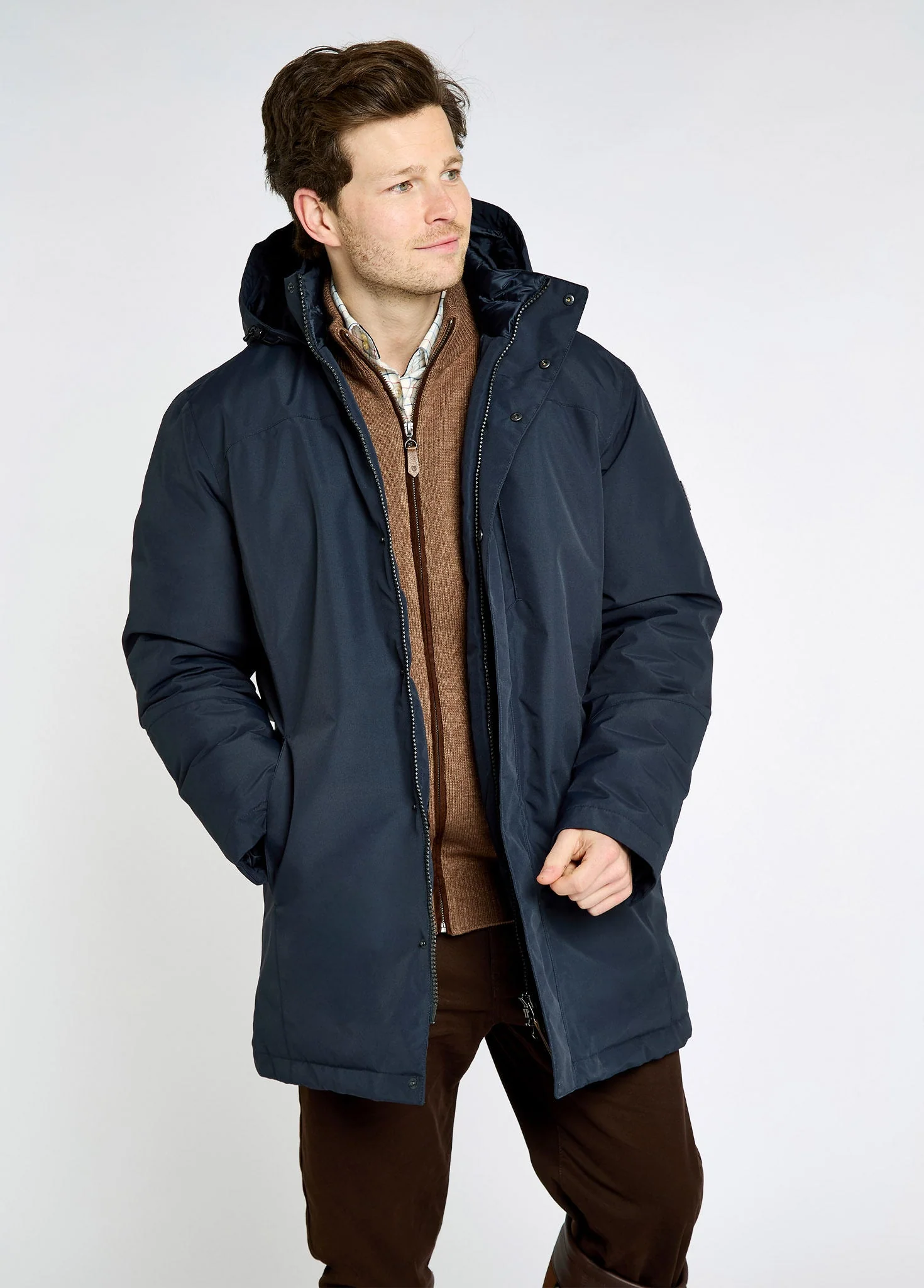 Swiftsheath Men’s waterproof, hooded down parka - navy - Image 4