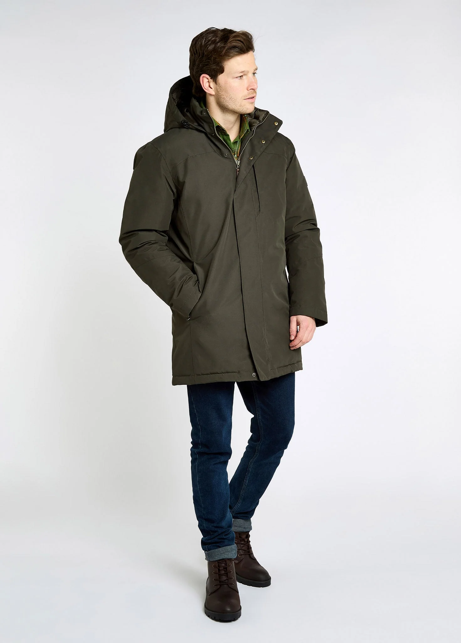 Swiftsheath Men’s waterproof, hooded down parka - Olive - Image 2
