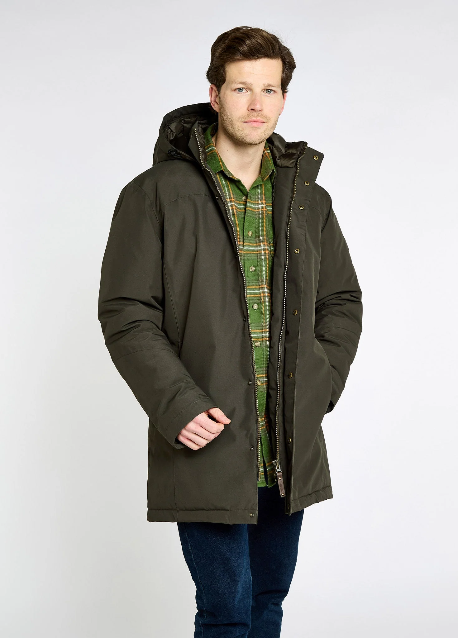 Swiftsheath Men’s waterproof, hooded down parka - Olive - Image 3