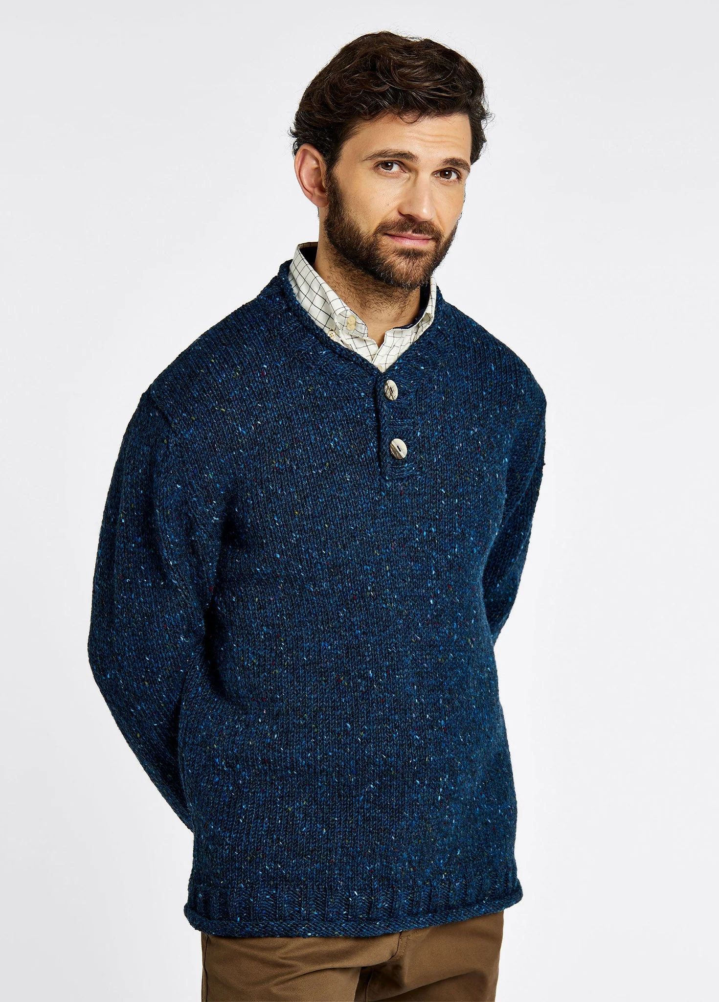 Taylor Irish Sweater - Navy - Image 3