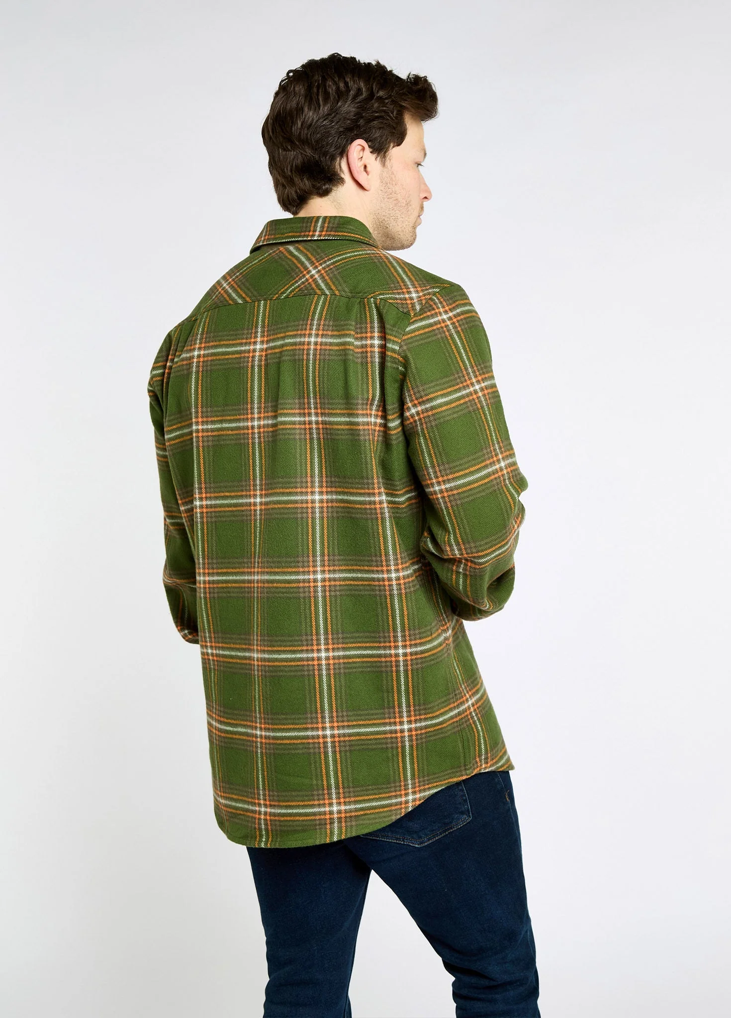 Townley Men’s hunting check shirt - Olive - Image 4