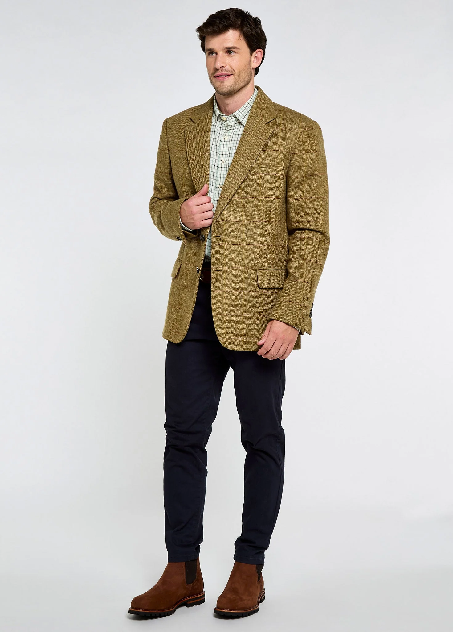 Whiteoak Men's Two Button Tweed Jacket - Elm - Image 2